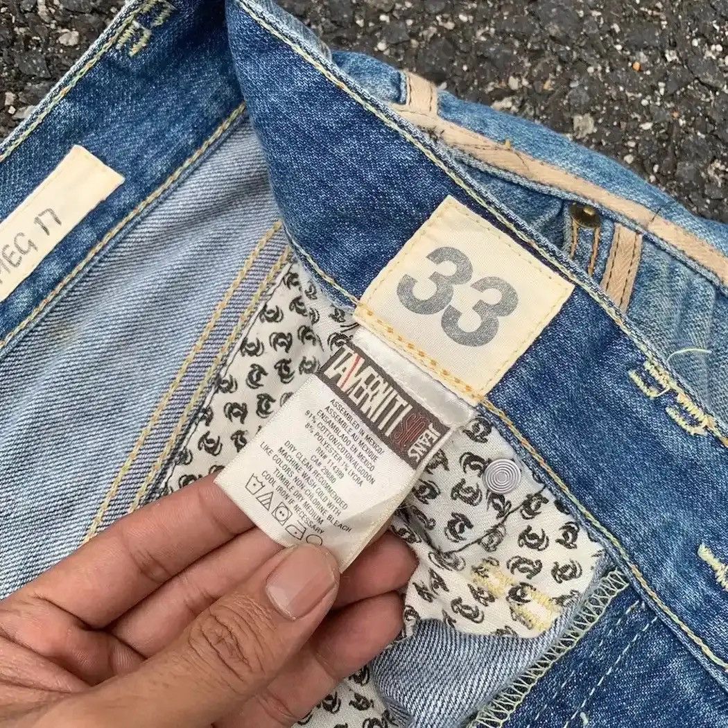 Jimmy Taverniti DESIGNER DENIM TAVERNITI JEANS BY JIMMY TAVERNITI DISTRESSED Size US 33 - 12 Thumbnail