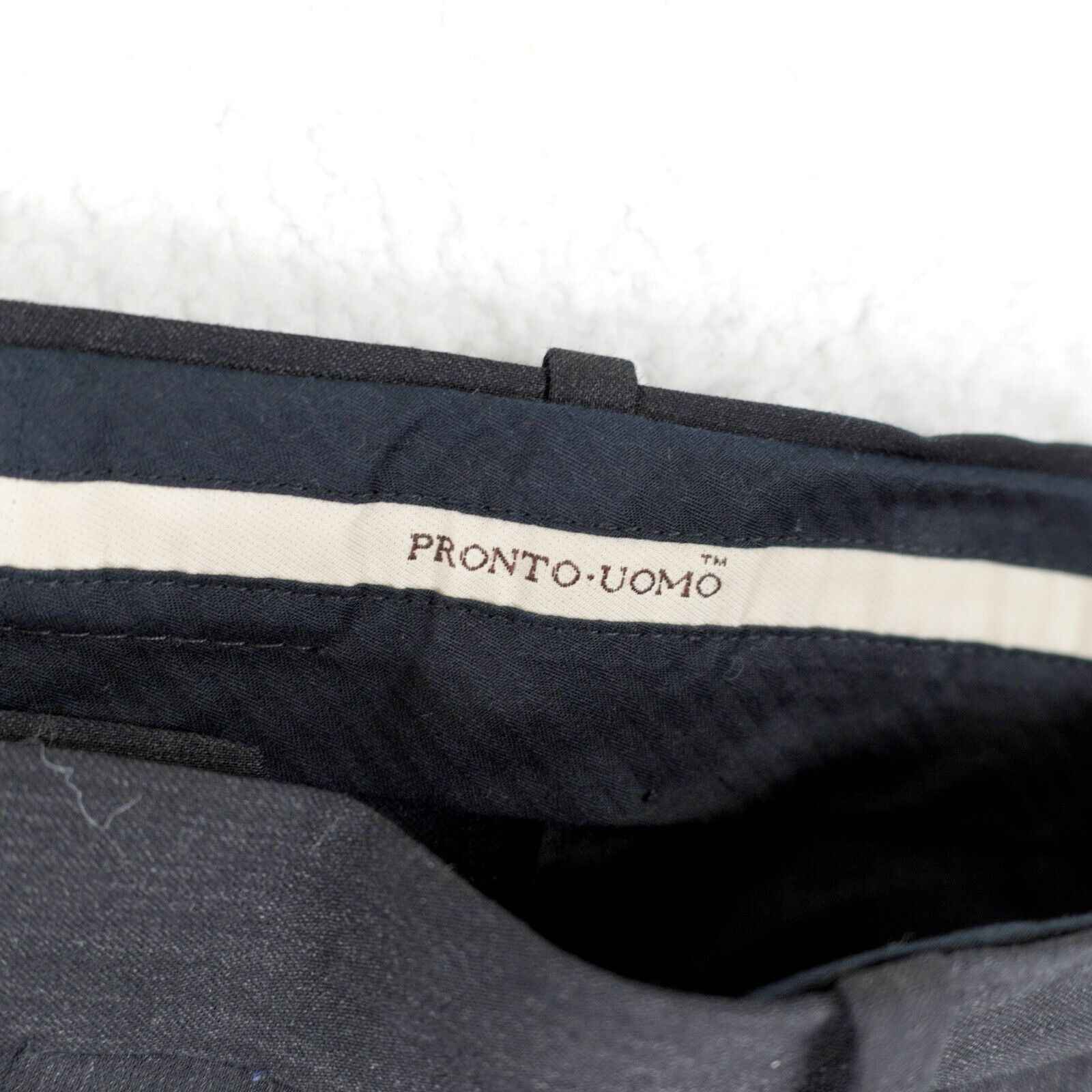 Pronto Uomo Pronto Uomo Wool Blue Pleated Cuffed Mid Rise Dress Pants 38 Size 38R - 6 Thumbnail
