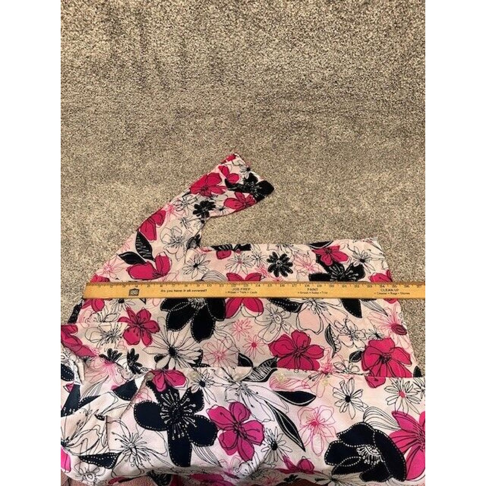 Other Vintage Nikki Blouse 14 Floral Bloomcore Hot Pink Flower Size XL / US 12-14 / IT 48-50 - 6 Thumbnail