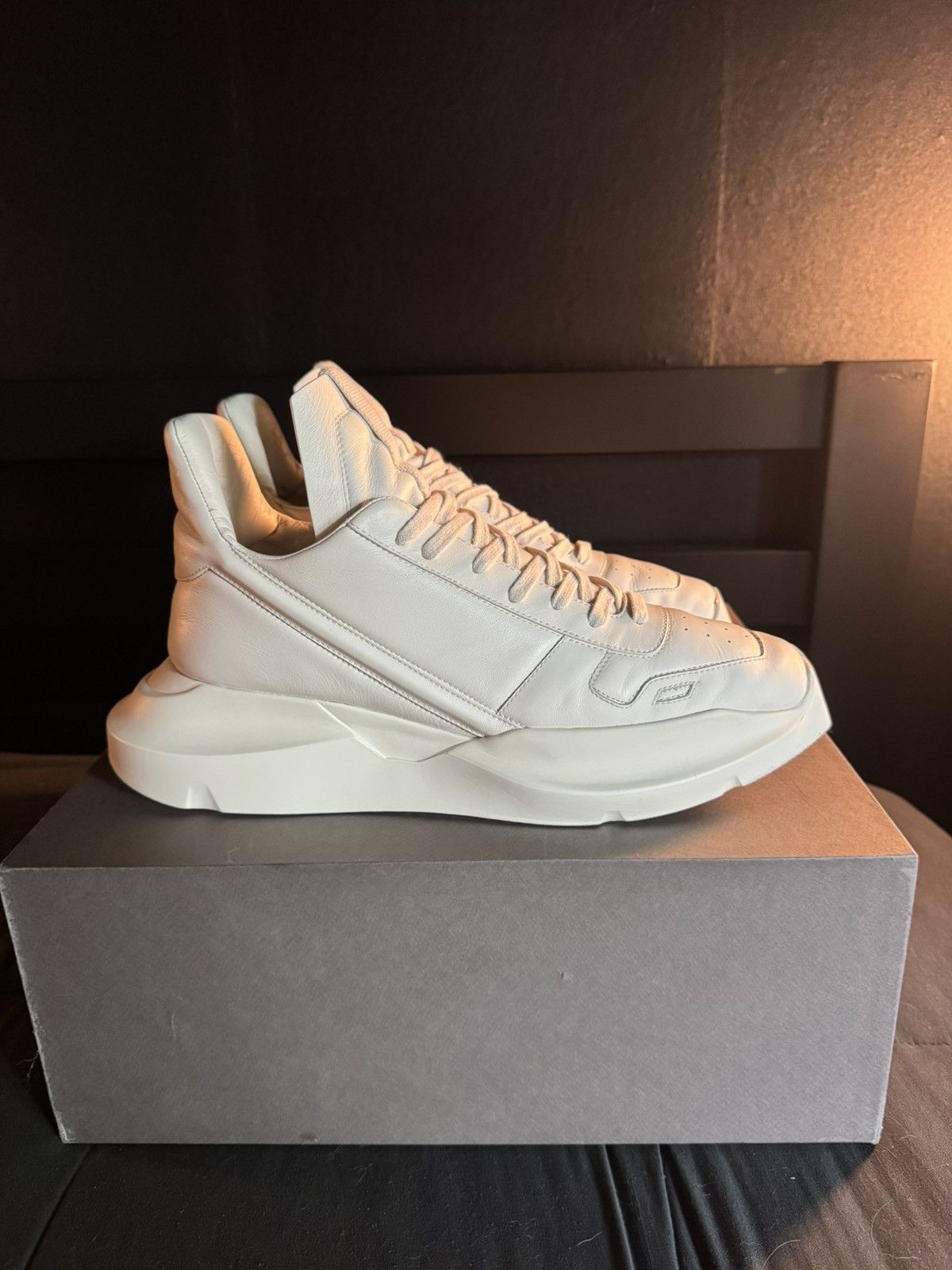 Rick Owens Rick Owens Geth Runner “Milk” Size US 12 / EU 45 - 1 Thumbnail
