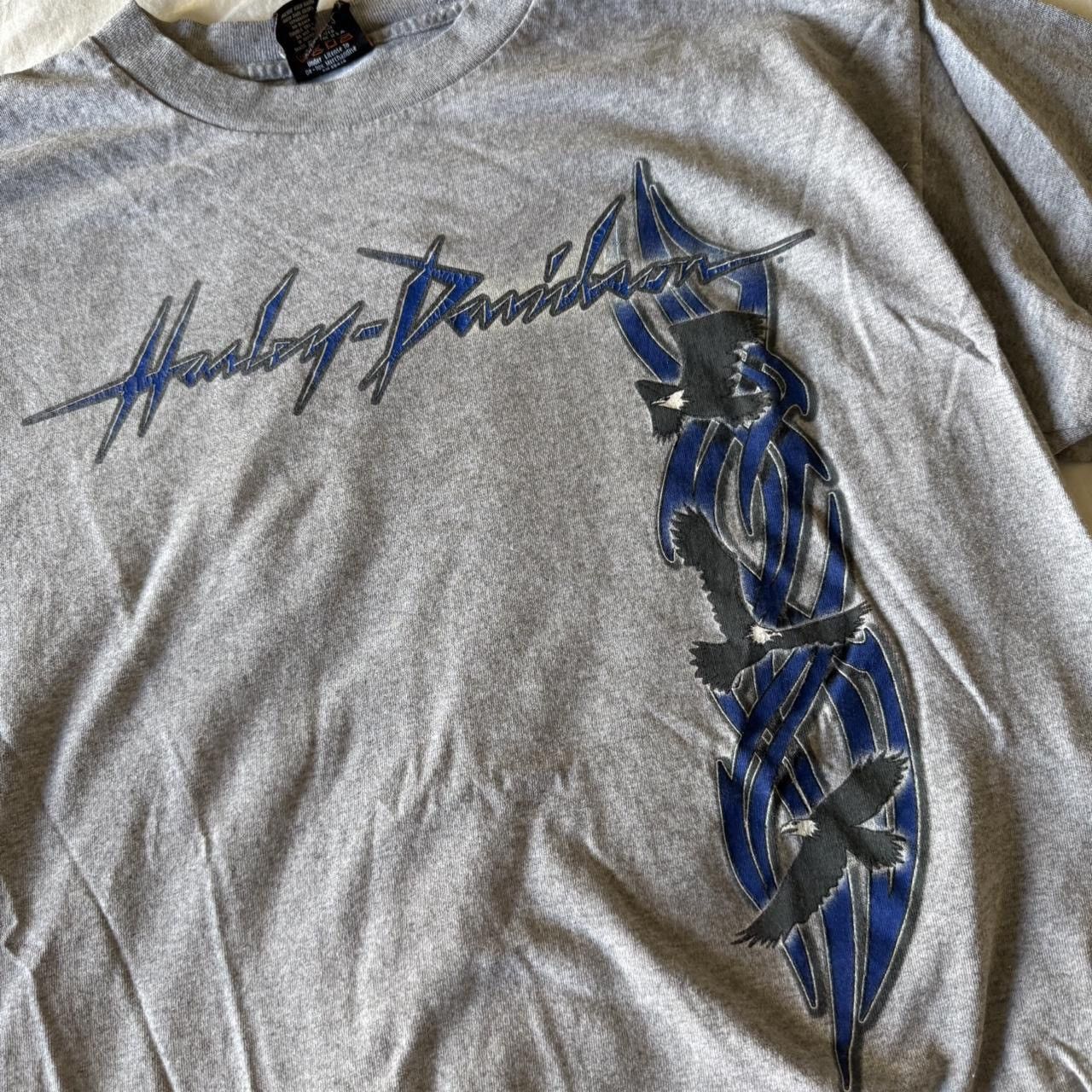 Harley Davidson Harley Davidson Motors Vintage Grey and Blue Tee Size US L / EU 52-54 / 3 - 2 Thumbnail