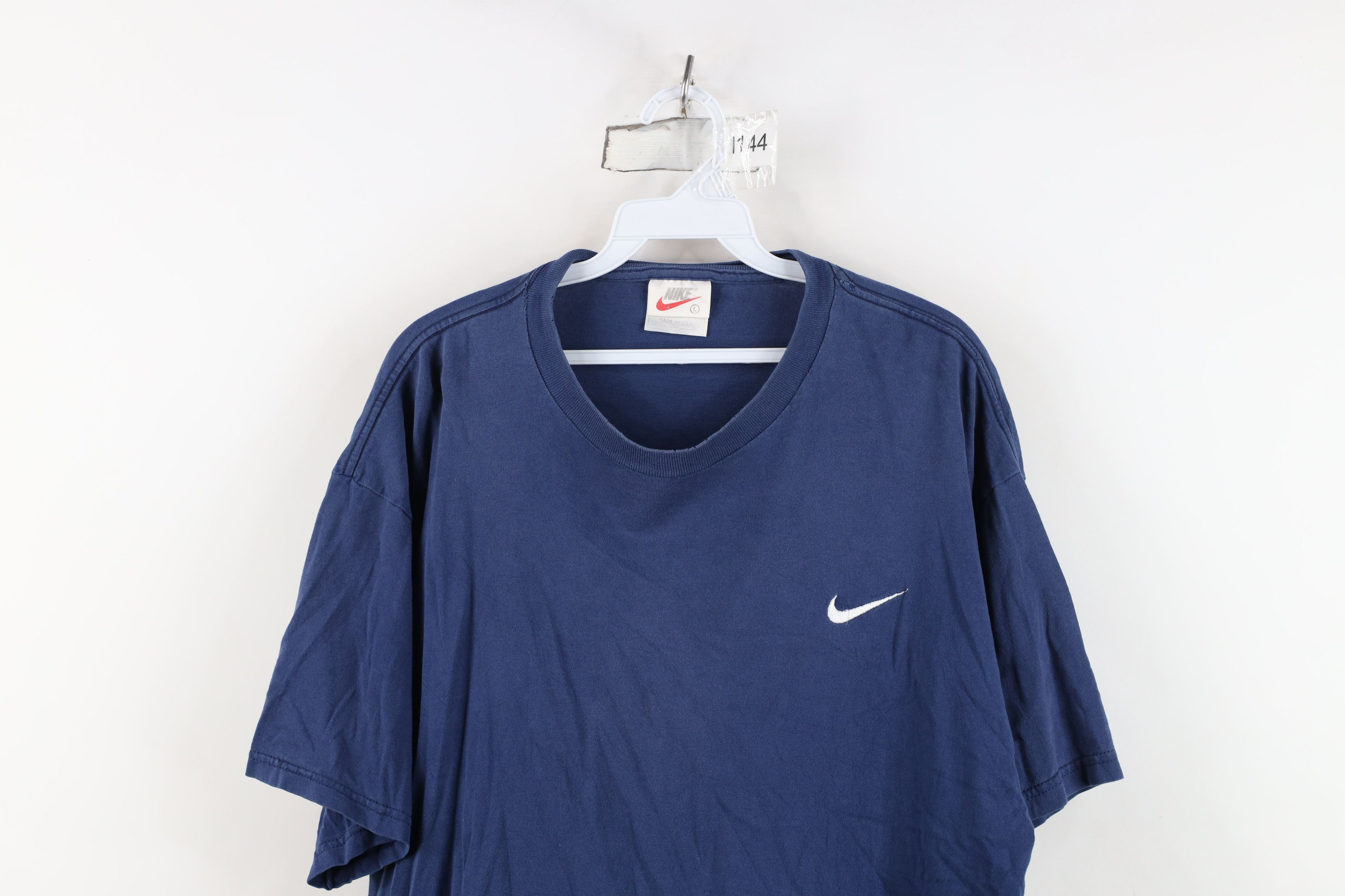 Nike Vintage 90s Nike Travis Scott Mini Swoosh T-Shirt Blue USA Size US L / EU 52-54 / 3 - 2 Thumbnail