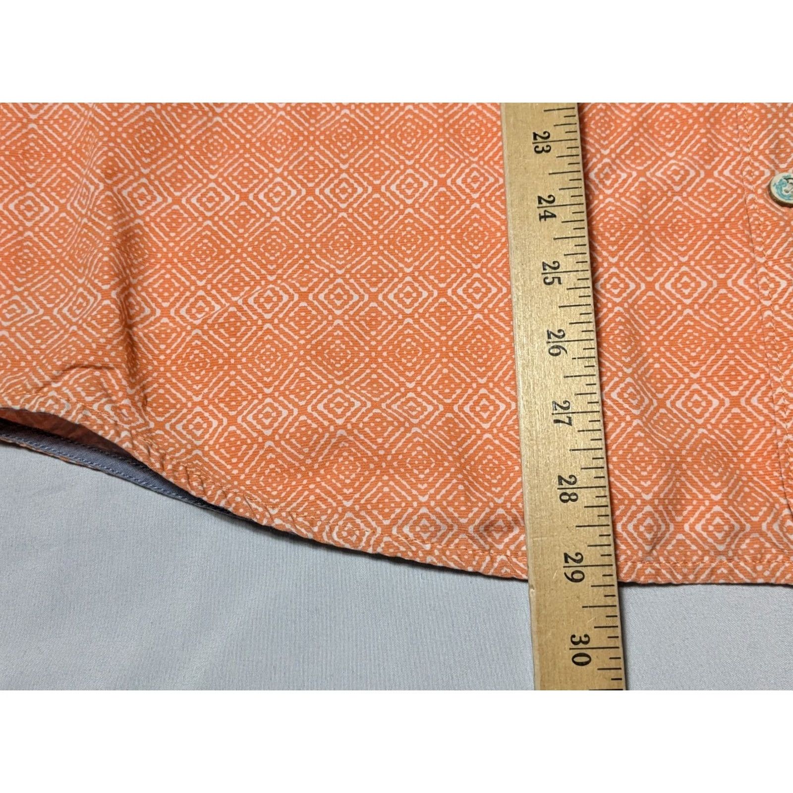Tommy Bahama Tommy Bahama The Coconut Point Shirt Orange Geo Tencel Blend - Men Large Shirt Mens Orange Geometric Short Sleeve Button-Up Size US L / EU 52-54 / 3 - 7 Thumbnail