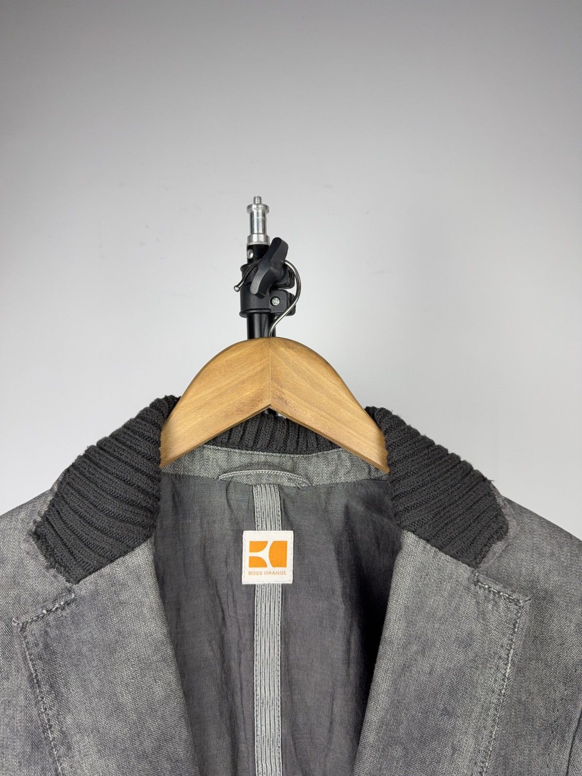 Hugo Boss 00s Luxury Boss Orange Washed Grey Casual Tailored Blazer M Size 38R - 9 Thumbnail