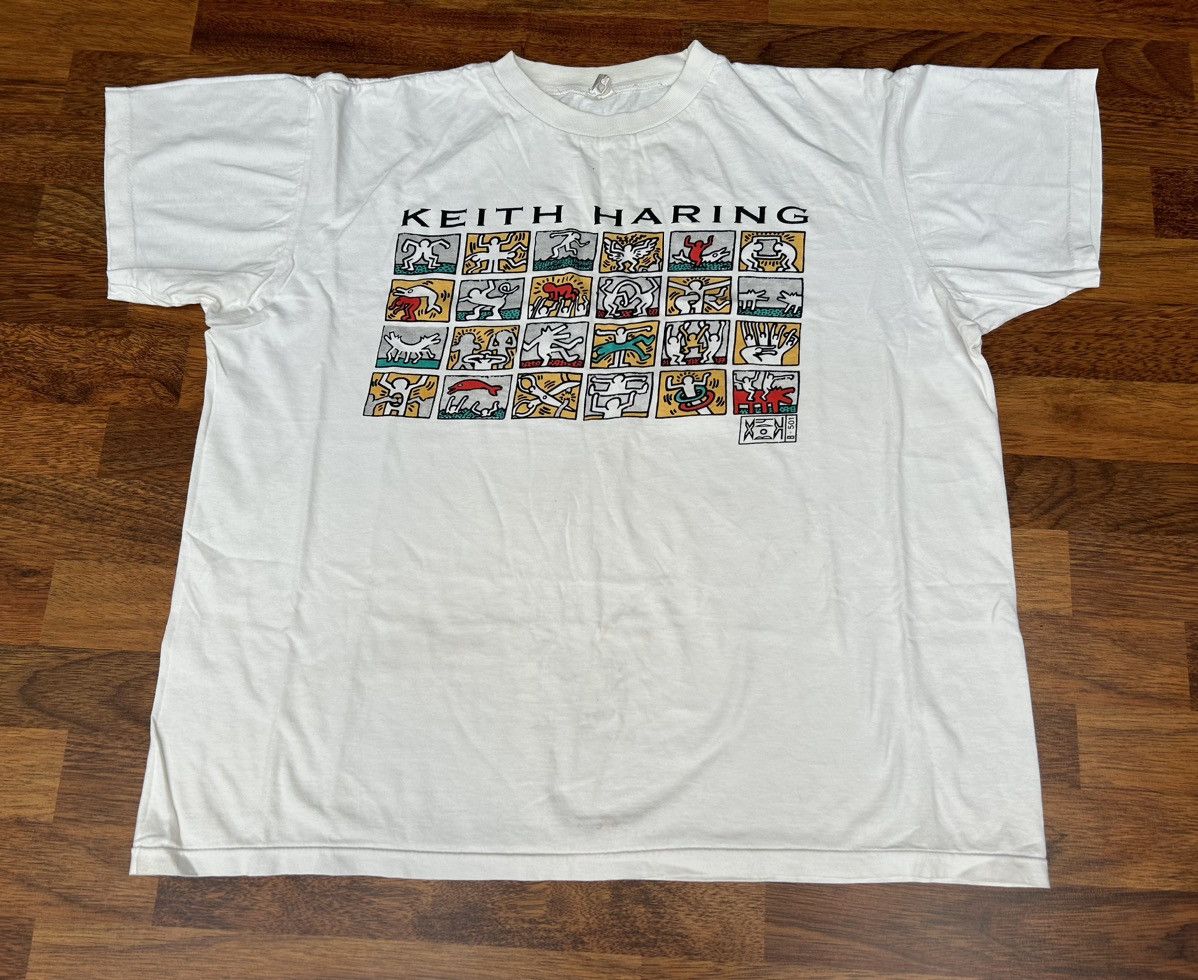 Keith Haring × Vintage Vintage 90’s Keith Haring T-shirt Single Stitch Size US L / EU 52-54 / 3 - 1 Thumbnail