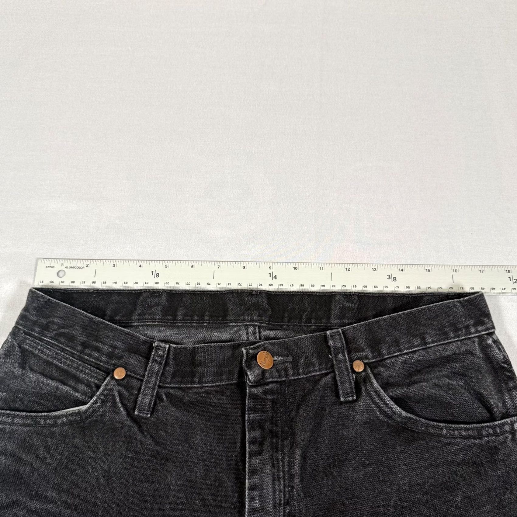 Wrangler Wrangler Jeans Men 34x30 Black 13MWZ Straight Fit Denim Pants Western Cowboy Cut Cotton Regular Front Pockets Mens Size US 34 / EU 50 - 7 Thumbnail
