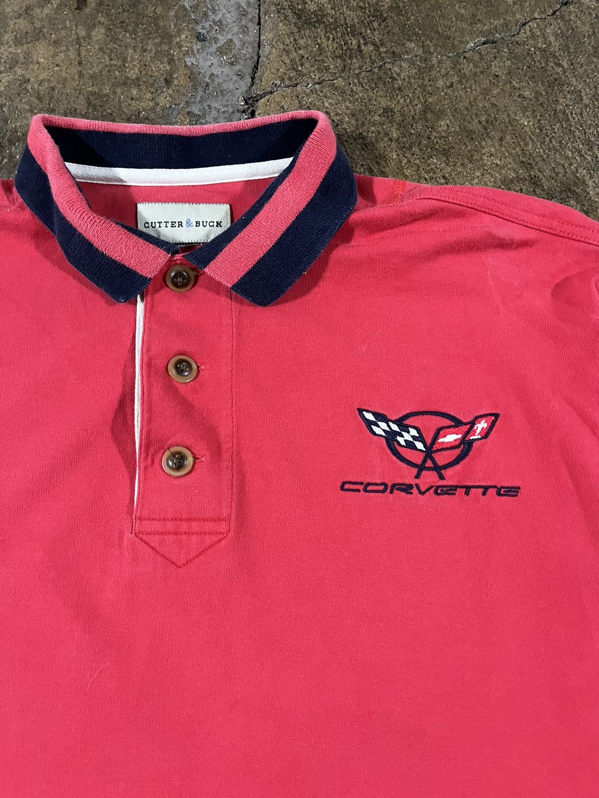 Chevrolet × Vintage Crazy Vintage Corvette Embroidered Logo Polo Tee Shirt Size US XL / EU 56 / 4 - 1 Thumbnail