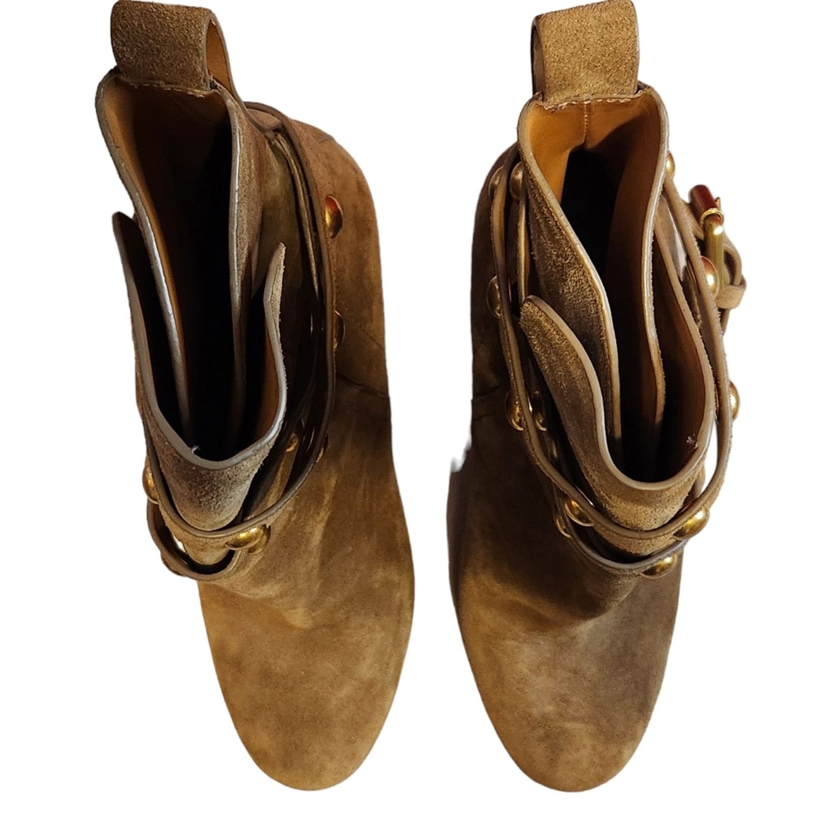 See by Chloe See by Chloe Suede Wrap Ankle Moto Boot 38.5 heeled Size US 8 / IT 38 - 8 Thumbnail
