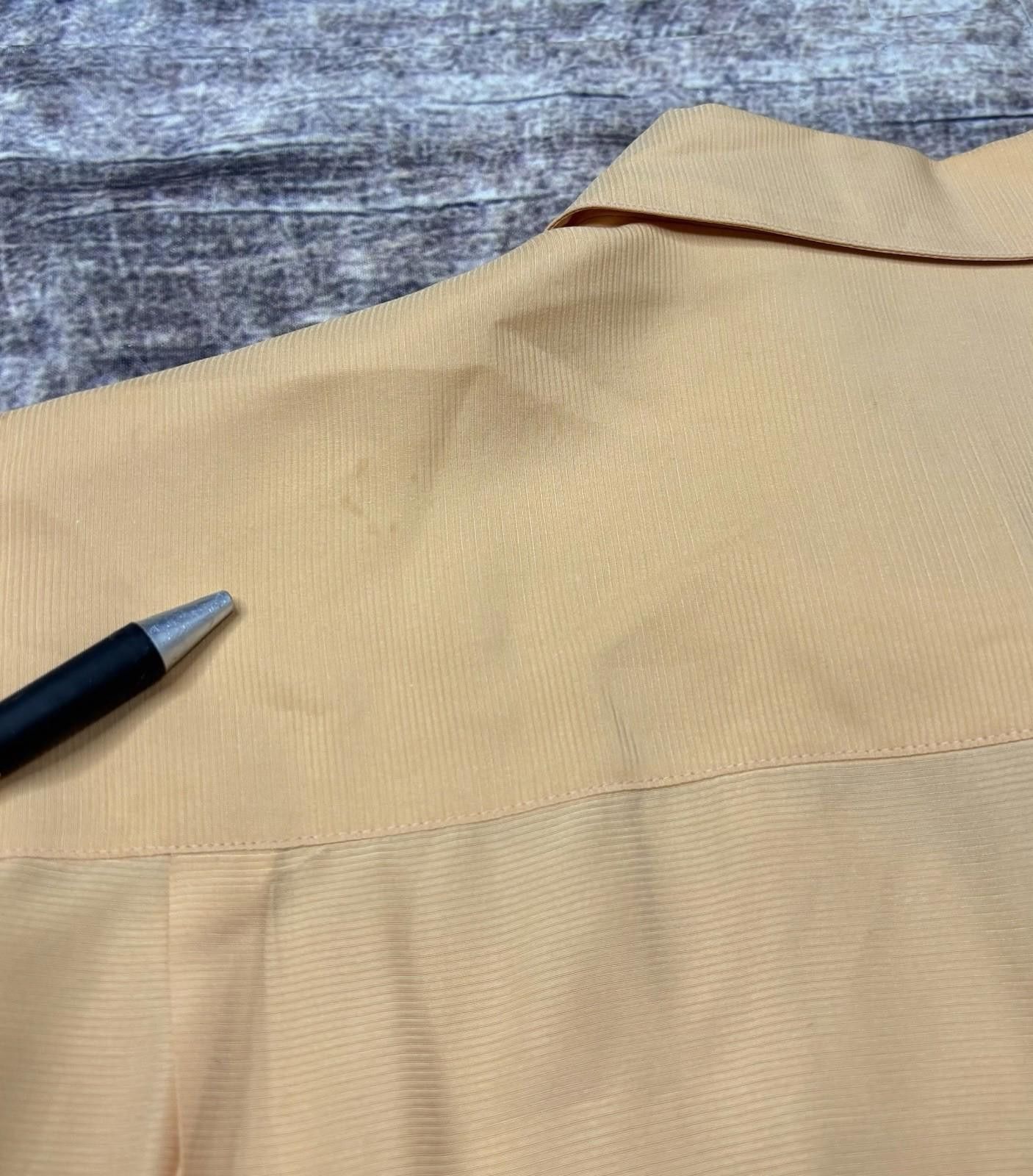 Alfani VTG Alfani Silk Shirt Mens XL Short Sleeve Button Up Orange Size US XL / EU 56 / 4 - 9 Thumbnail