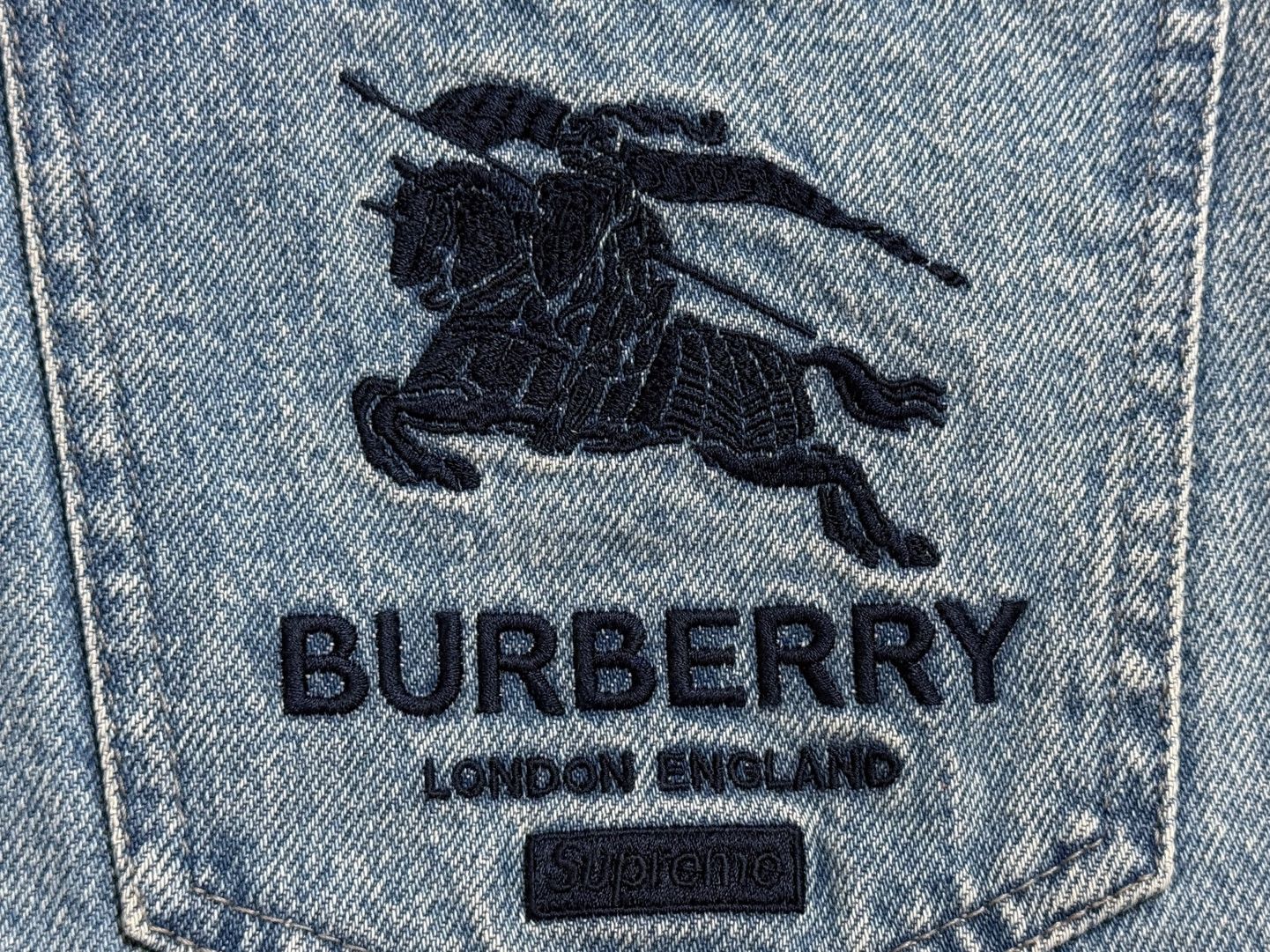 Burberry × Supreme Supreme x Burberry Denim Shorts Washed Blue