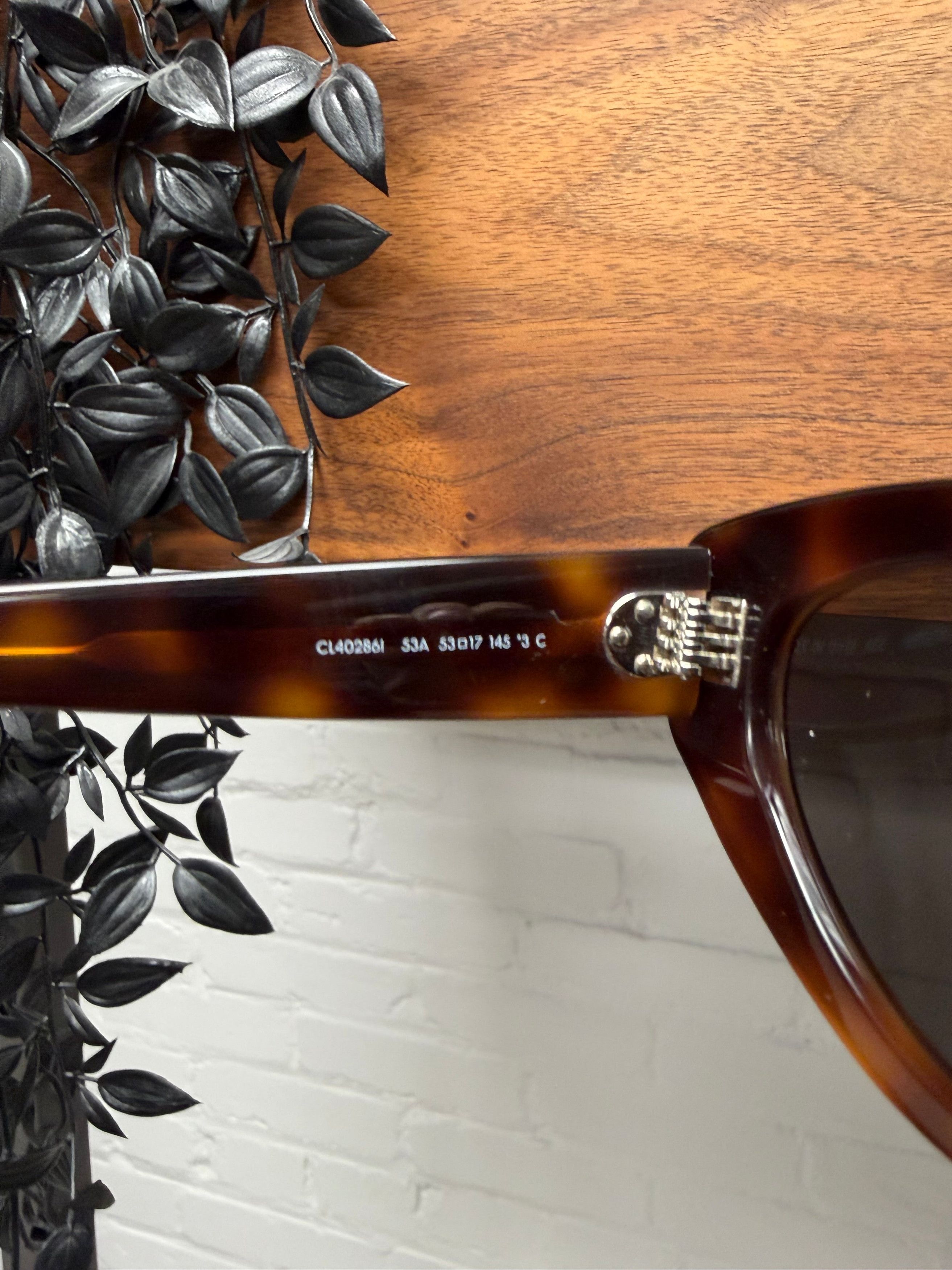 Celine Celine ‘CL402861’ Brown Tortoiseshell Cat Eye Sunglasses Size ONE SIZE - 5 Thumbnail