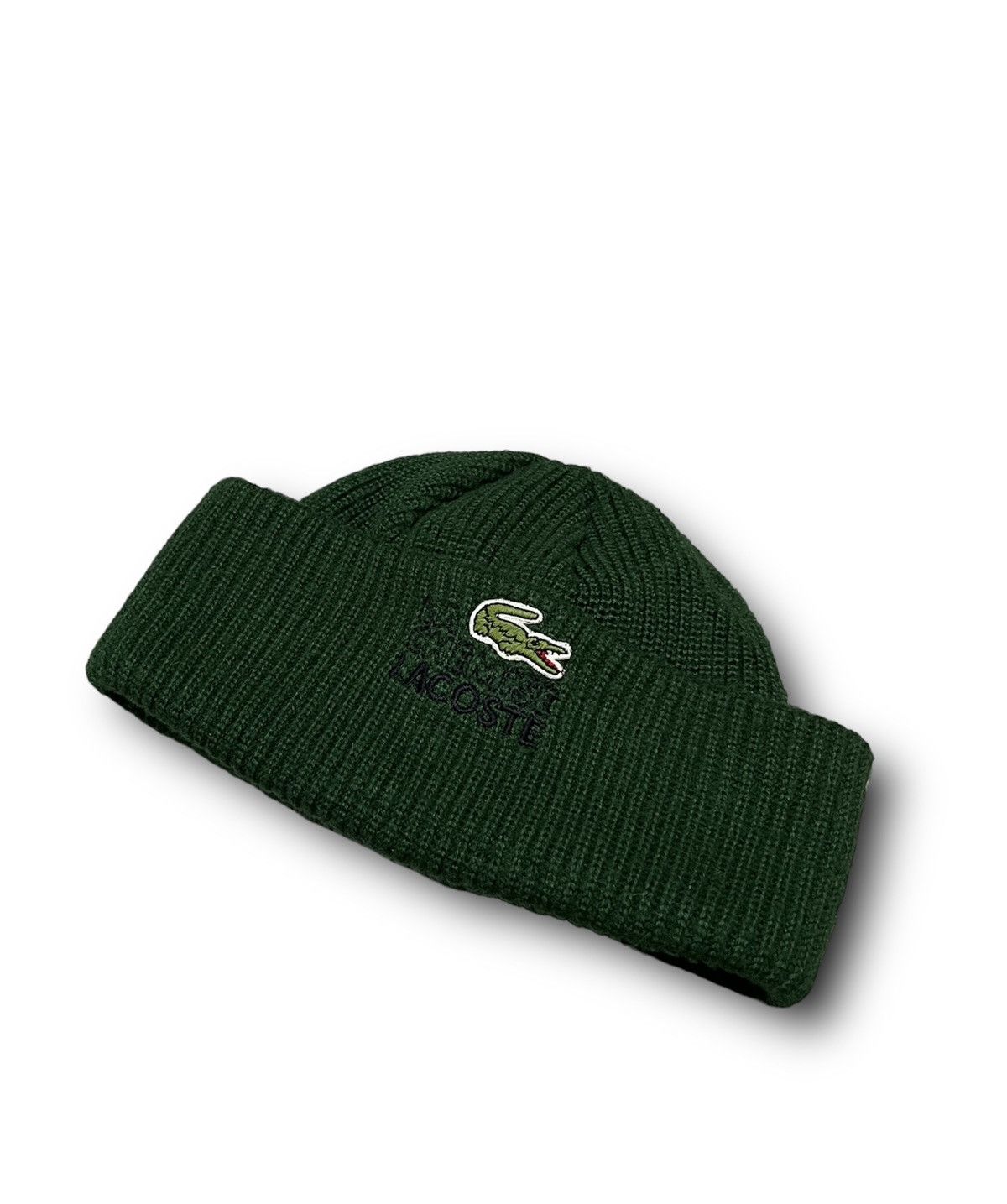 Lacoste Chemise Vintage Logo Beanie Hat RaRe
