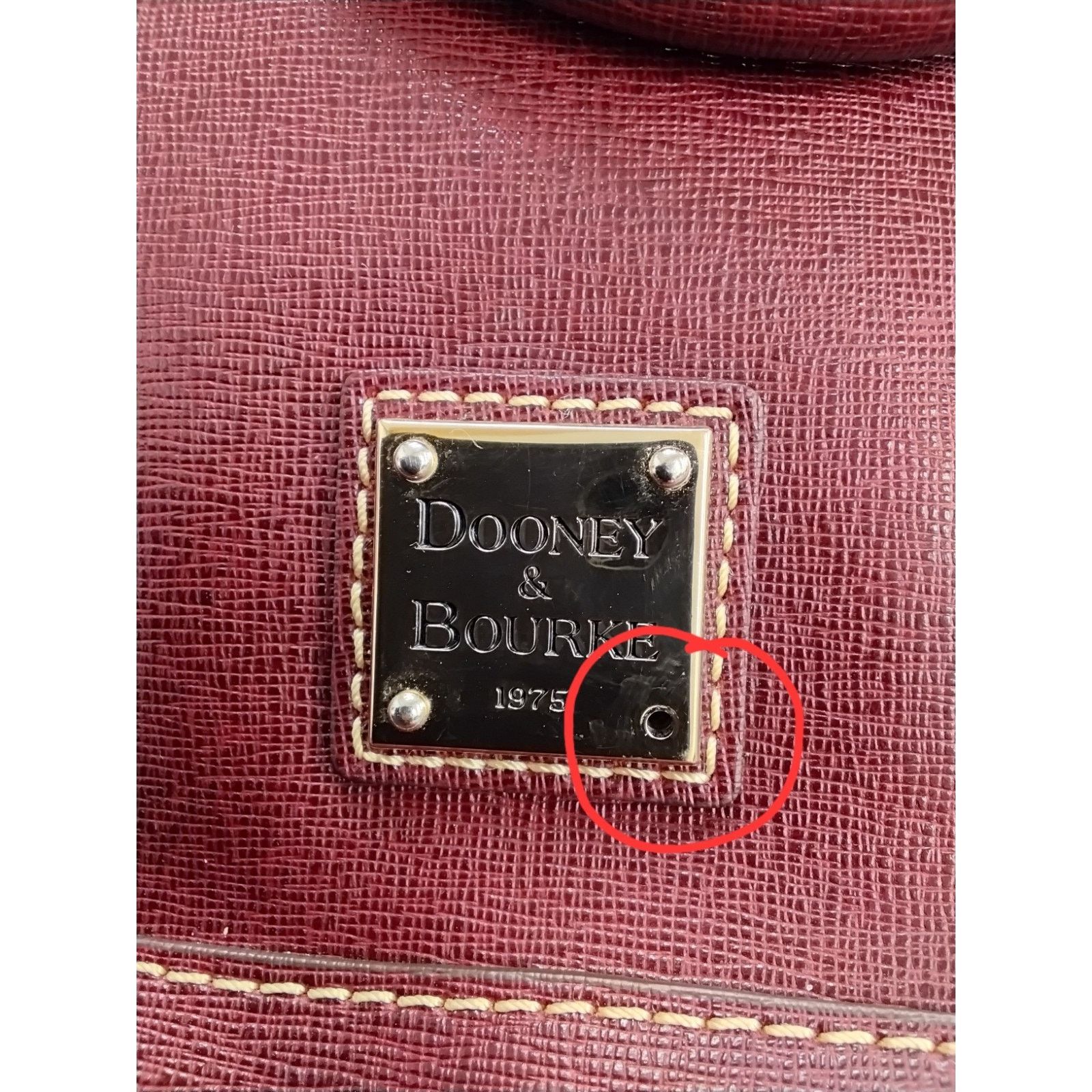 Dooney & Bourke Dooney & Bourke Satchel Handbag Deep Red Brushed Leather Size ONE SIZE - 6 Thumbnail
