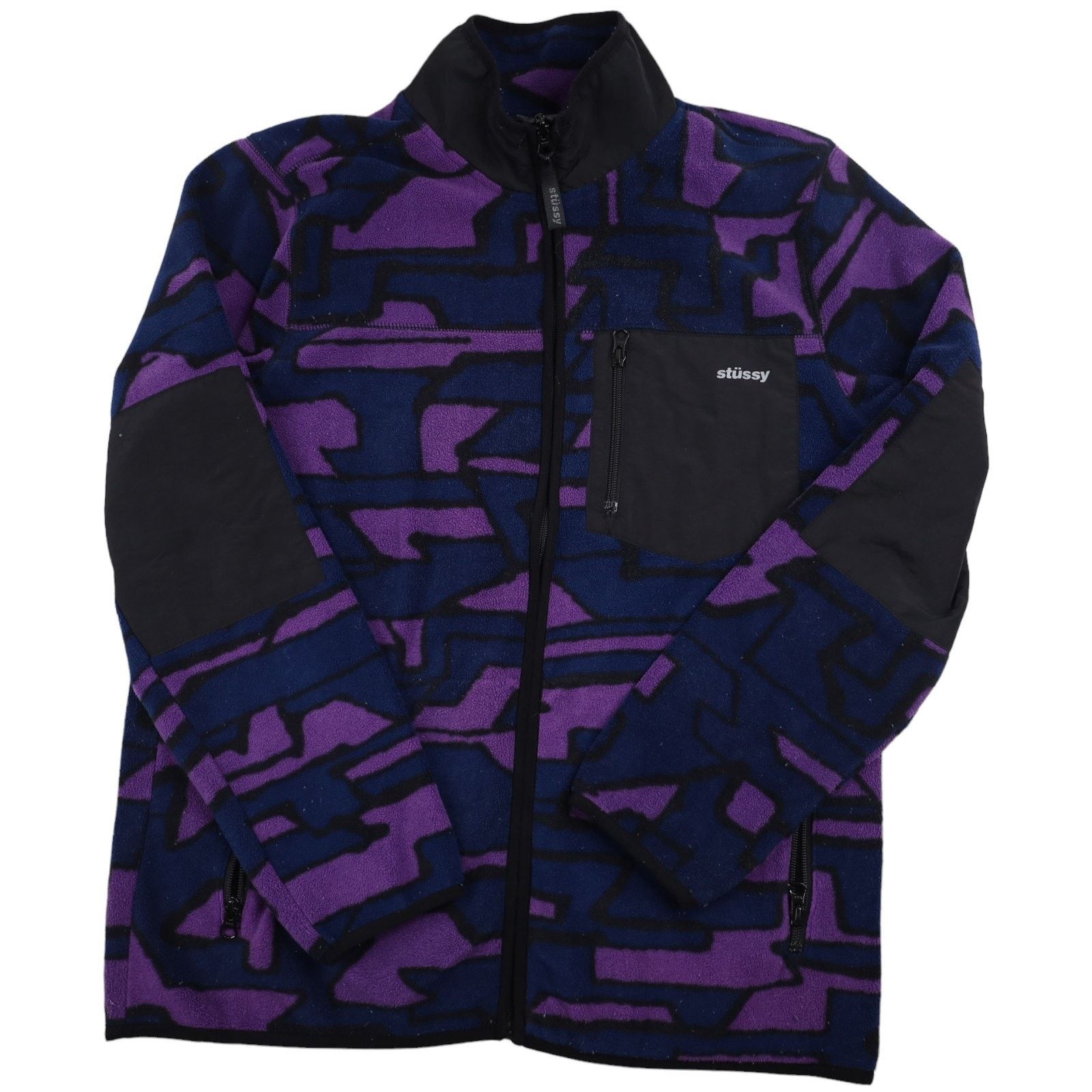 Stussy Stussy Purple Camo Fleece Jacket Size US S / EU 44-46 / 1 - 1 Thumbnail