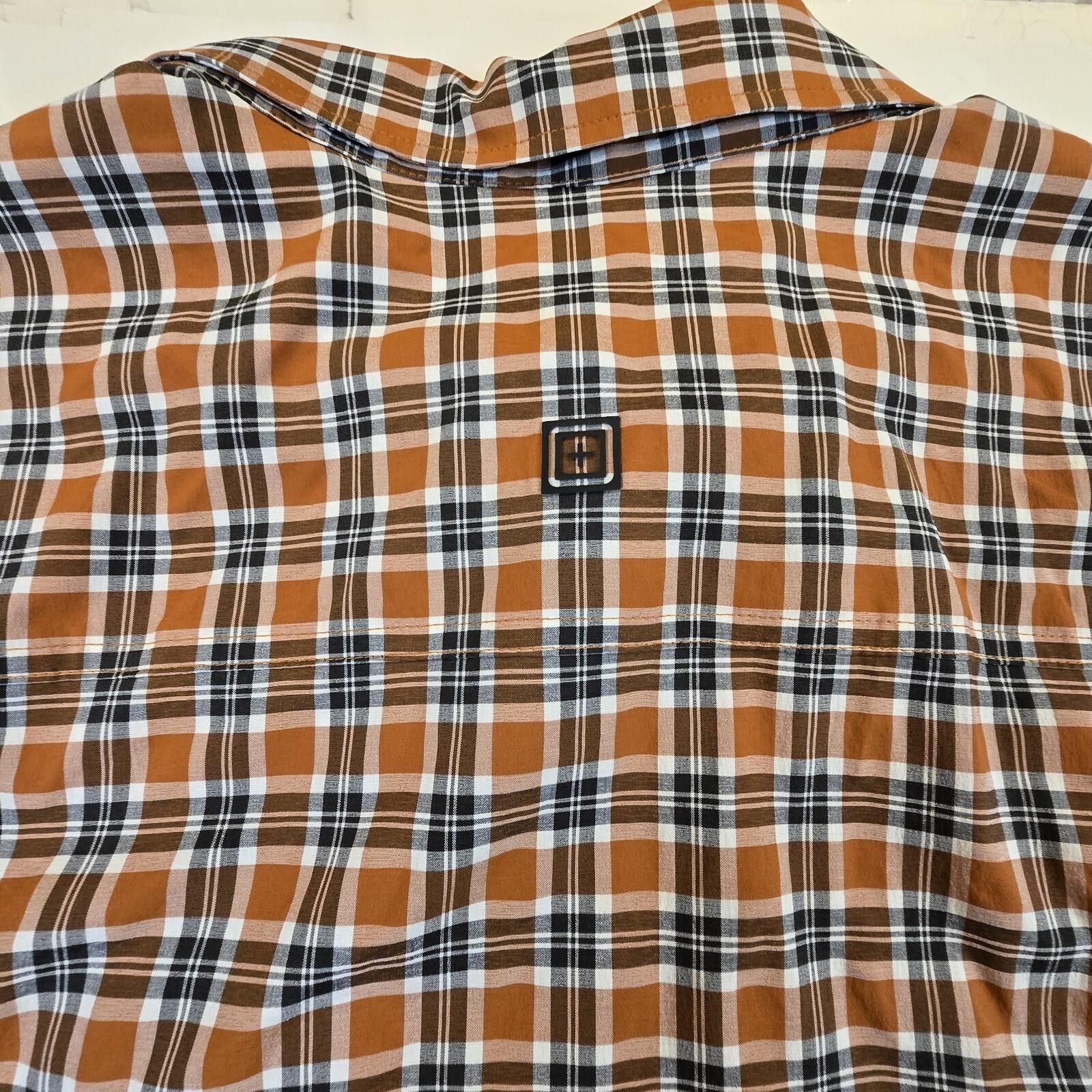 Other 5.11 Tactical Orange Plaid Short Sleeve Shirt 2XL Front Zip Size US XXL / EU 58 / 5 - 9 Thumbnail