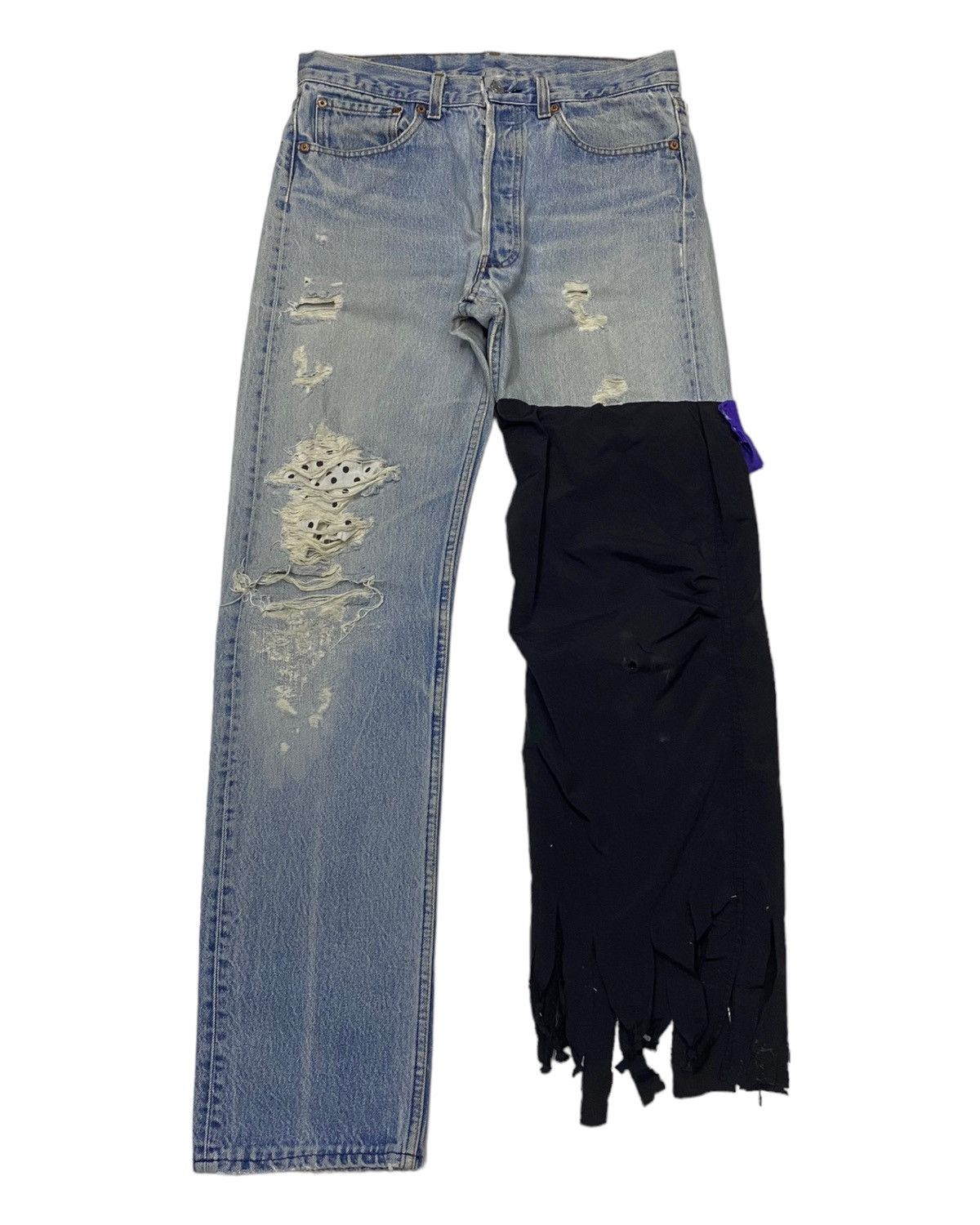 Levi's 🔥LEVIS VINTAGE 501 CUSTOM DISTRESSED DENIM JEANS Size US 32 / EU 48 - 1 Thumbnail