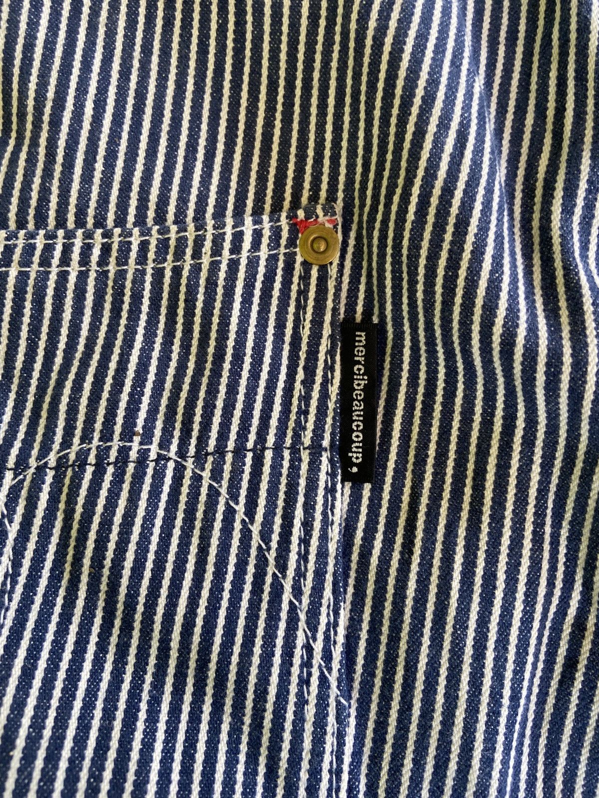 Issey Miyake × Japanese Brand × mercibeaucoup Doublewaist Hickory Stripe Mercibeaucoup Pant Size US 30 / EU 46 - 16 Thumbnail