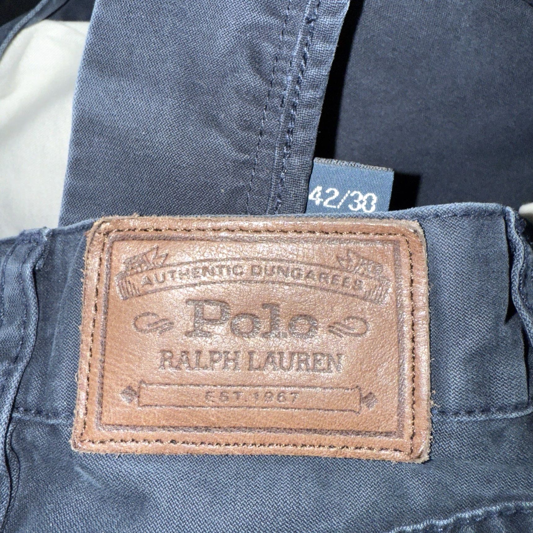 Polo Ralph Lauren POLO RALPH LAUREN Chino Pants Mens Size 42x30 Blue 100% Cotton Size US XL / EU 56 / 4 - 4 Thumbnail