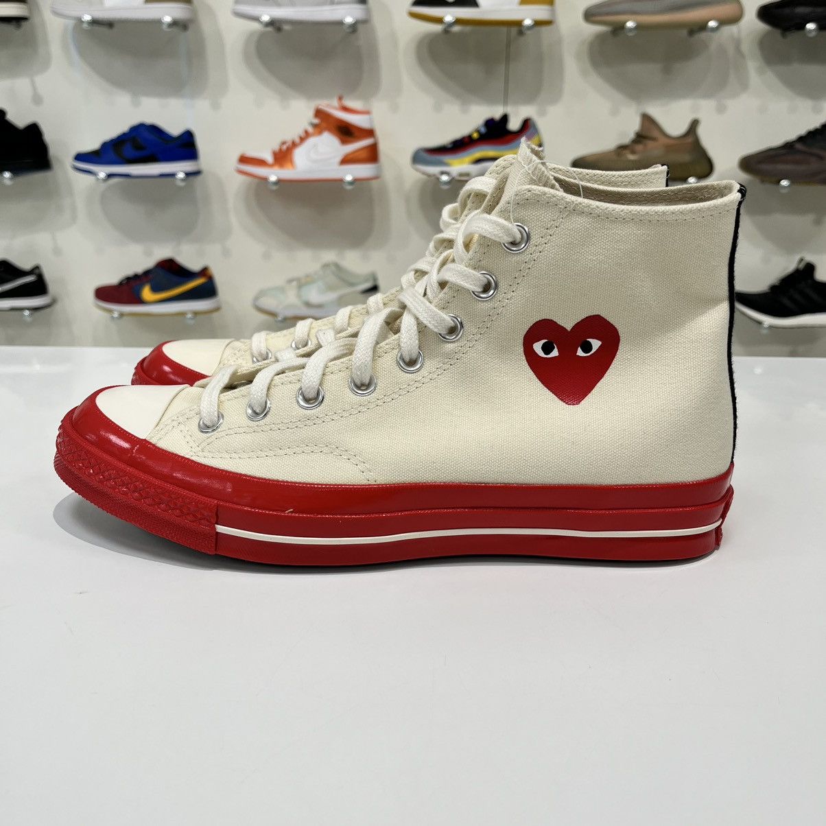 Comme des Garcons × Converse Converse Chuck Taylor All Star 70 Hi x CDG Play Red Midsole Size US 9 / EU 42 - 2 Thumbnail