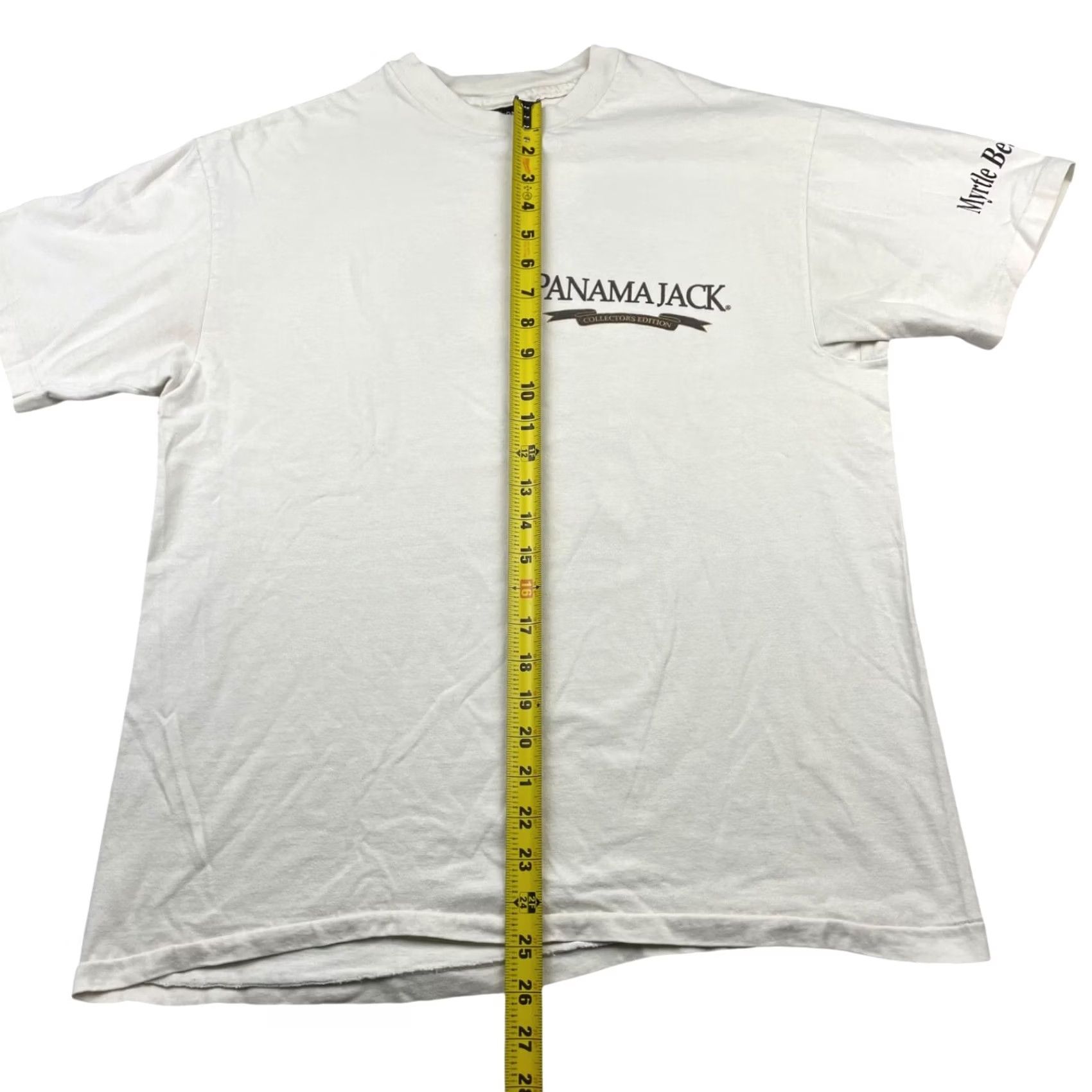 Panama Jack VINTAGE Panama Jack Myrtle Beach Men's T-Shirt White Large S/S Crew Neck 100% Cotton 2-Sided Graphics USA Mens Size US L / EU 52-54 / 3 - 7 Thumbnail