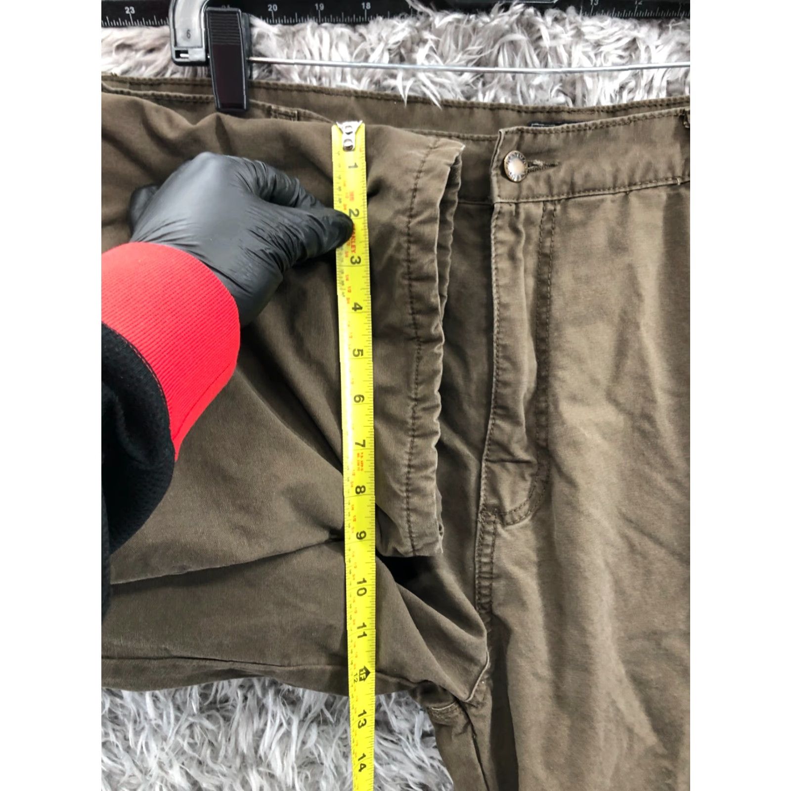 Vintage Canyon Creek Jeans Men Regular 40x30 Brown Beige Lined Fleece 5-Pocket Zip Belt Loops Canvas Cotton Blend Style Straight Vintage No Size US 40 / EU 56 - 4 Thumbnail