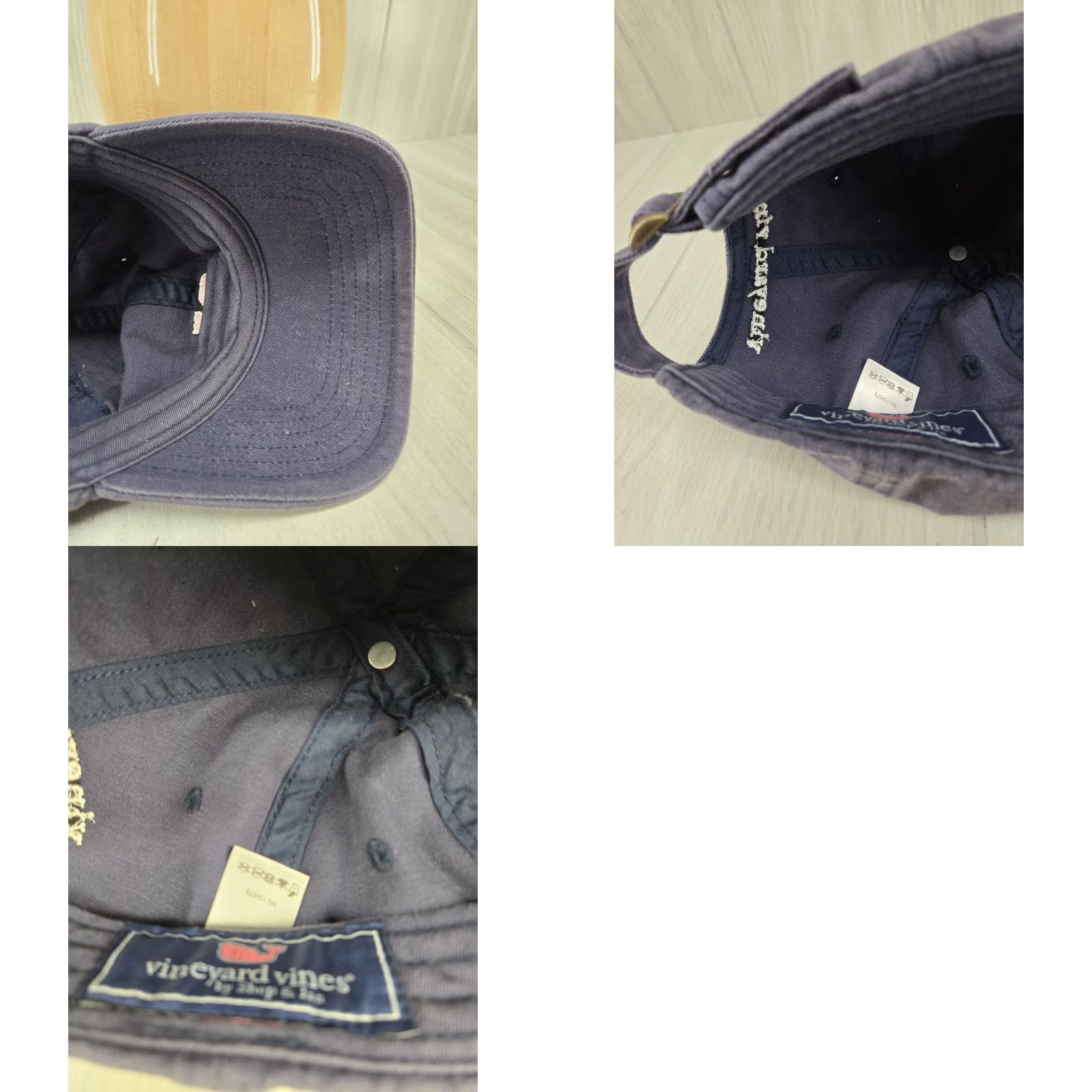 Vineyard Vines Vineyard Vines Distressed Adjustable Hat Cap Whale Blue Baseball Cap One Size Men Women Size ONE SIZE - 10 Thumbnail
