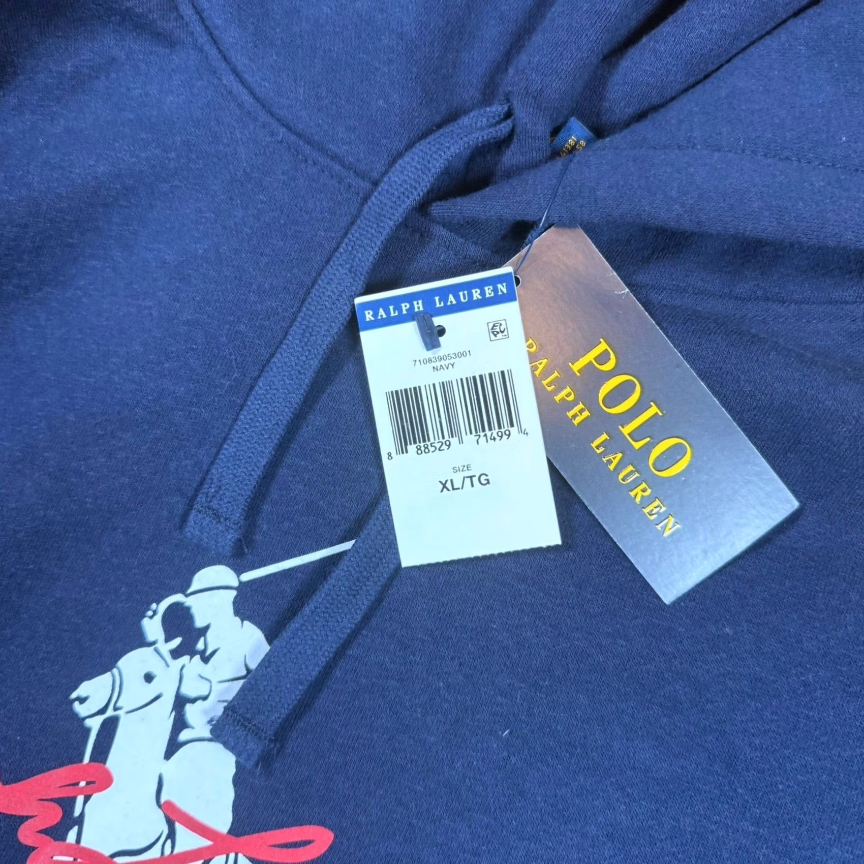 Polo Ralph Lauren Polo Ralph Lauren Hoodie XL Mens Blue Big Pony Spell Out New With Tags Size US XL / EU 56 / 4 - 3 Thumbnail
