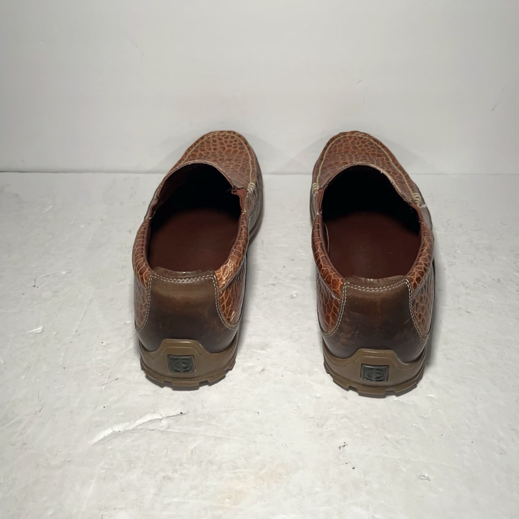 Cole Haan Cole Haan Tucker Venetian Croc Embossed Leather Slip On Brown Loafer Tan Sz 10 M Size US 10 / EU 43 - 4 Thumbnail