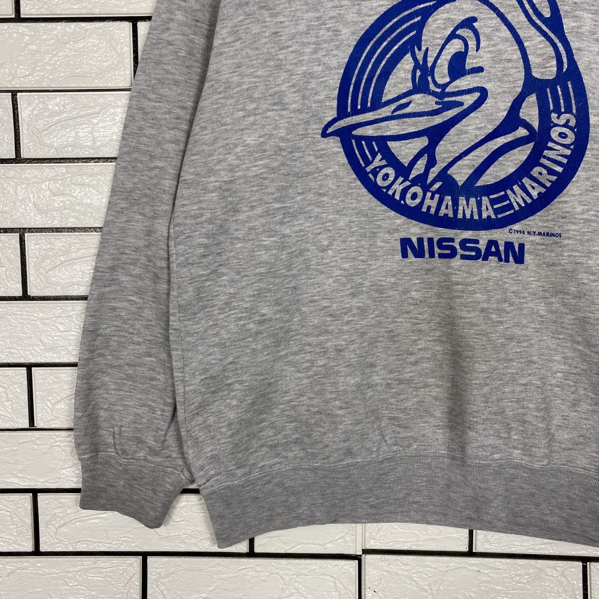Vintage 📌Vintage 1994 Sweatshirt N.Y.Marinos Nissan JDM Big Logo Size US L / EU 52-54 / 3 - 5 Thumbnail