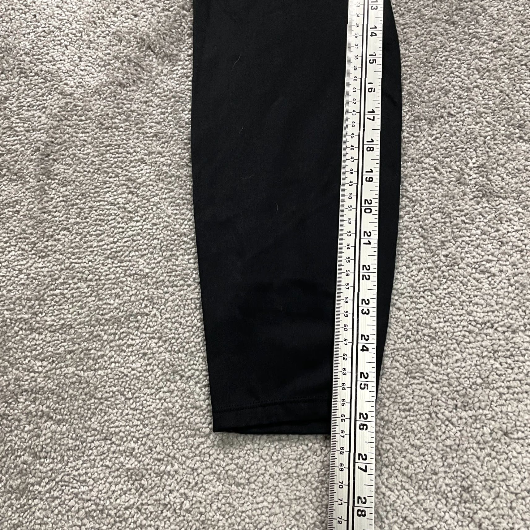 Vintage Unbranded Cropped Leggings Womens Large Black High Rise Pockets Active 28x26 Adult Women Black 90s? Size 36" / US 14 / IT 50 - 6 Thumbnail
