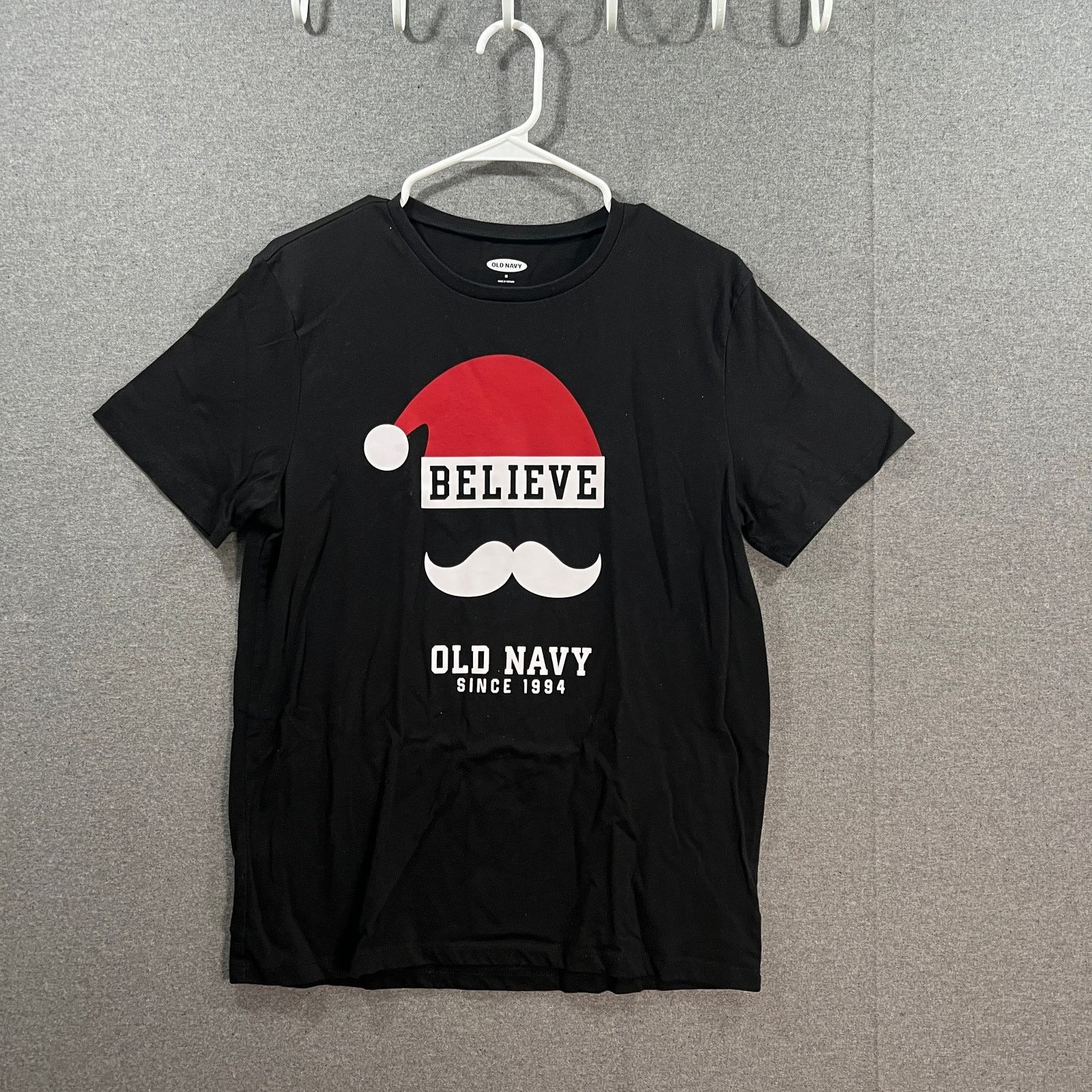 Old Navy Old Navy Christmas Santa Shirt Believe Black Colo Size M / US 6-8 / IT 42-44 - 1 Thumbnail