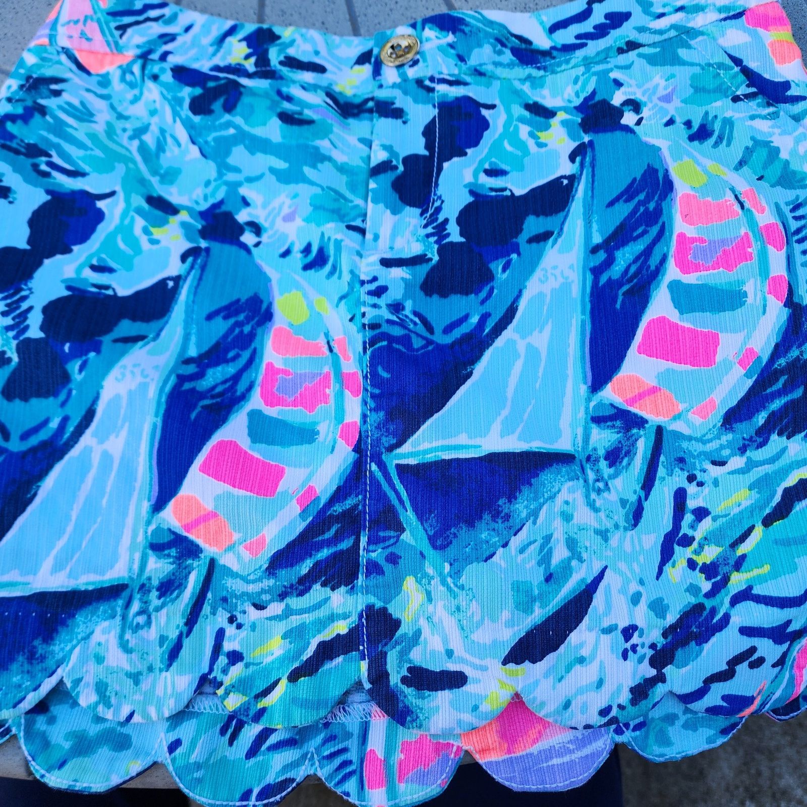 Lilly Pulitzer Lilly Pulitzer Colette Blue Ibiza Cabana Cocktail Skort Size 24" / US 00 / IT 34 - 10 Thumbnail