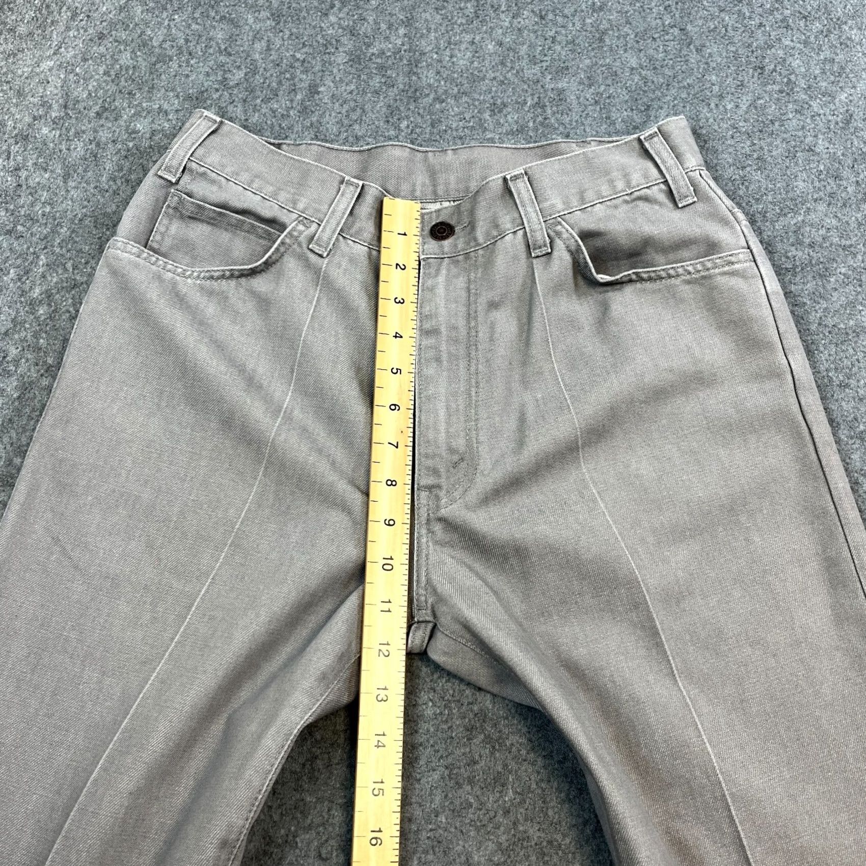 Levi's VINTAGE Levi's Sta-Prest Mens Jeans Bootcut 30 Regular Denin Light Grey 90s Mens Jeans Size US 30 / EU 46 - 5 Thumbnail