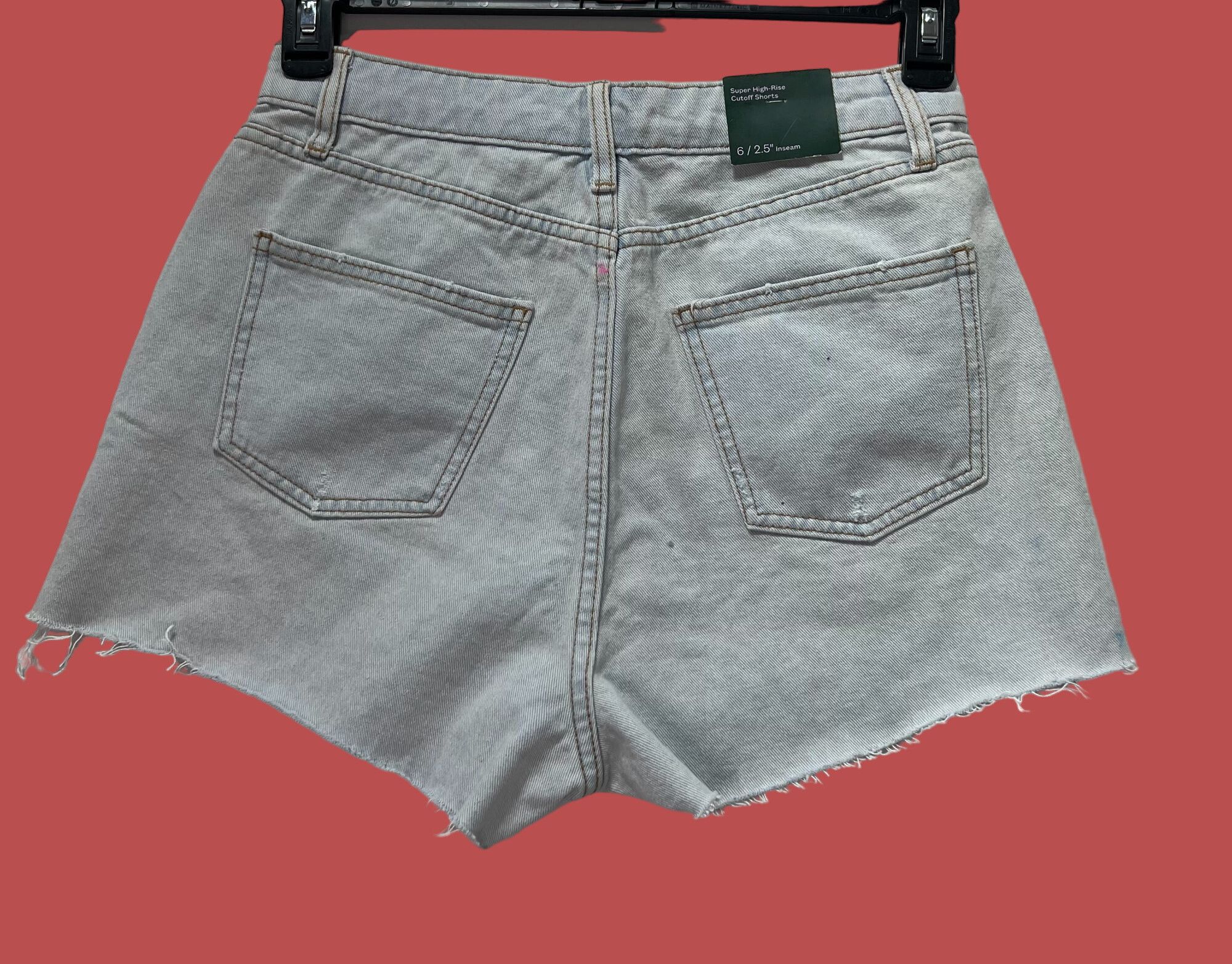 Other Wild Fable - Women's High-Rise Cut Off Jean Shorts - Light B Size 28" / US 6 / IT 42 - 4 Thumbnail