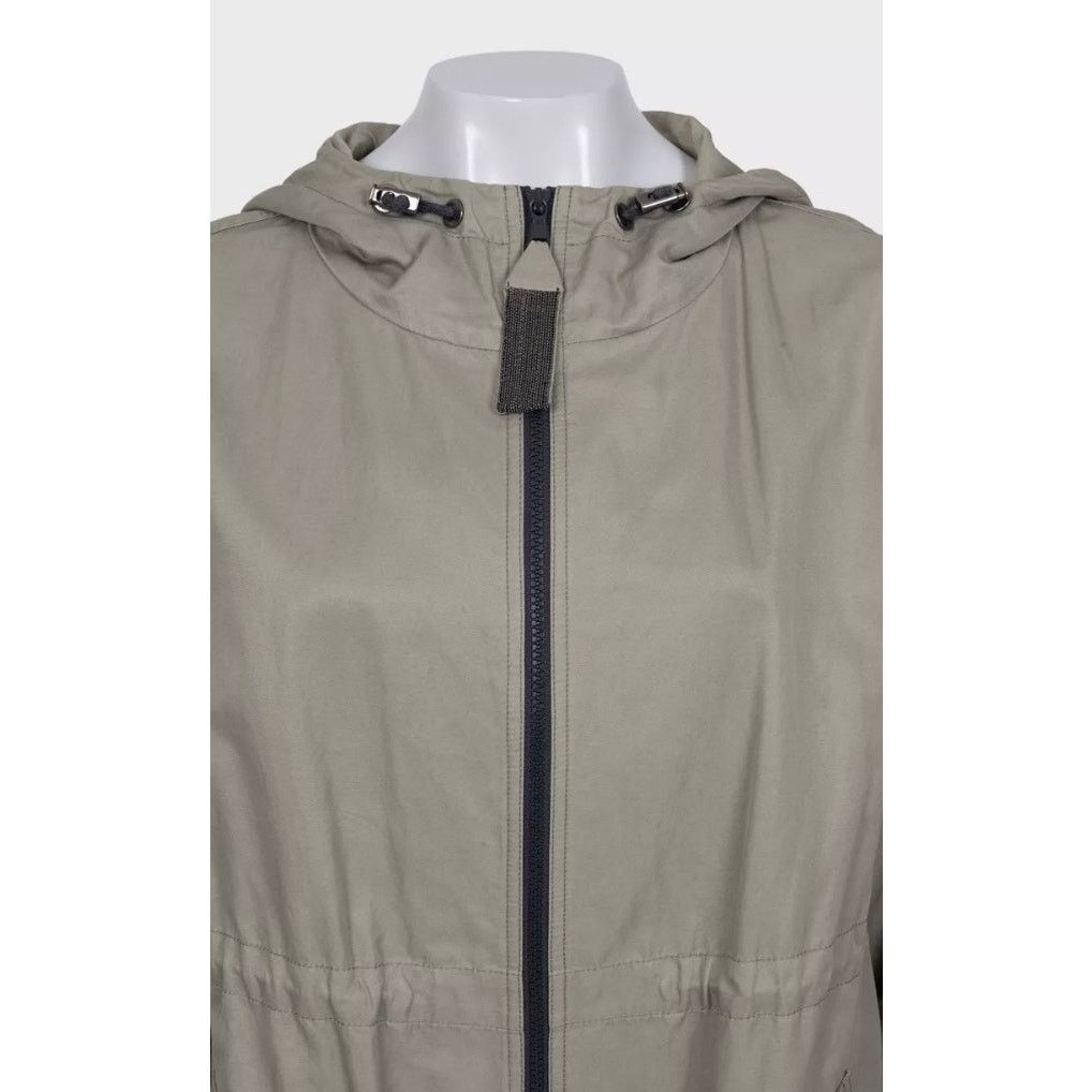 Brunello Cucinelli Brunello Cucinelli Green Hooded Coat - IT40/S Size S / US 4 / IT 40 - 4 Thumbnail