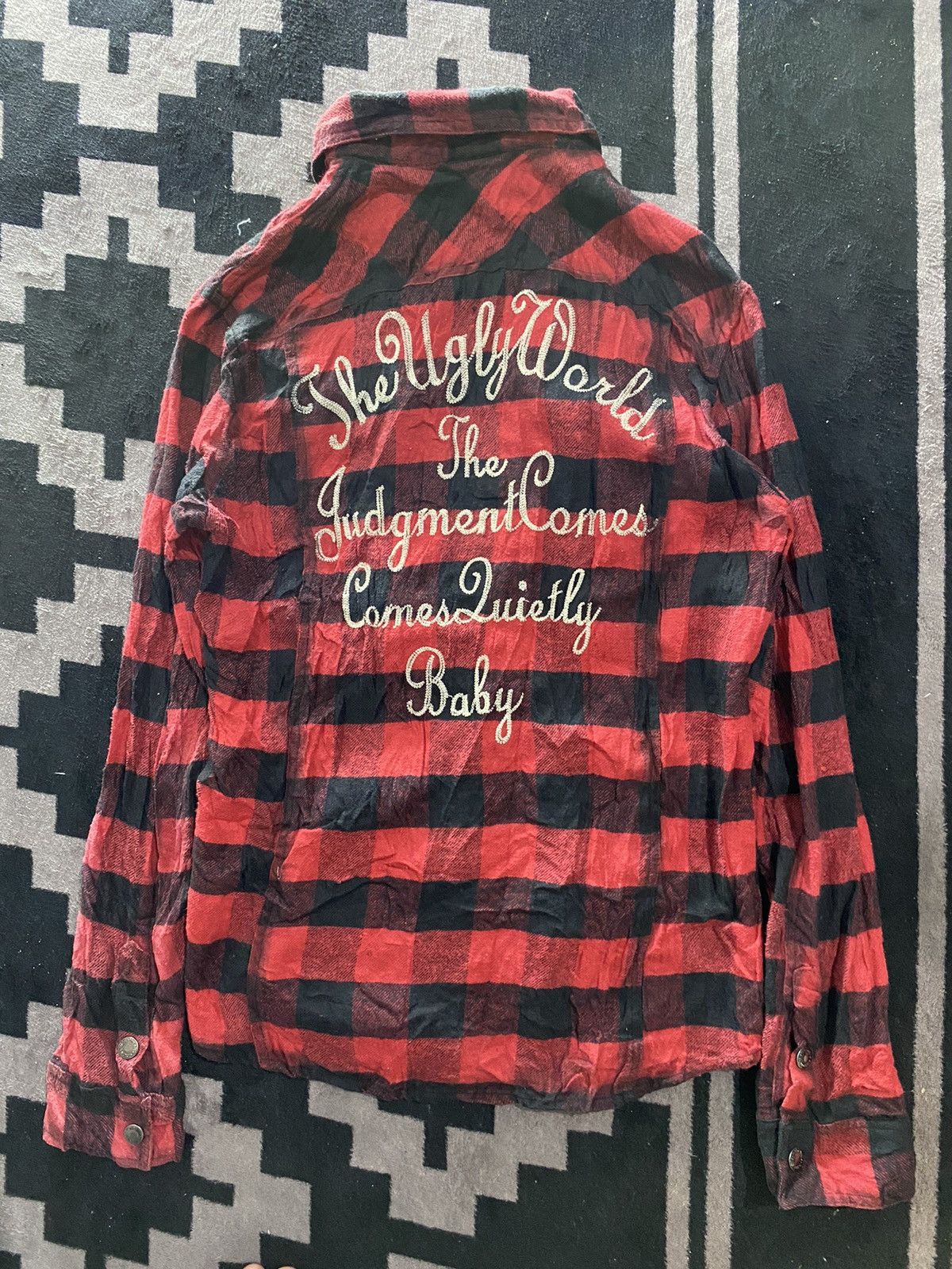 If Six Was Nine × In The Attic × Vintage 2000s in the attic plaid tartan chain stitch embrodiry shirt Size US L / EU 52-54 / 3 - 2 Thumbnail