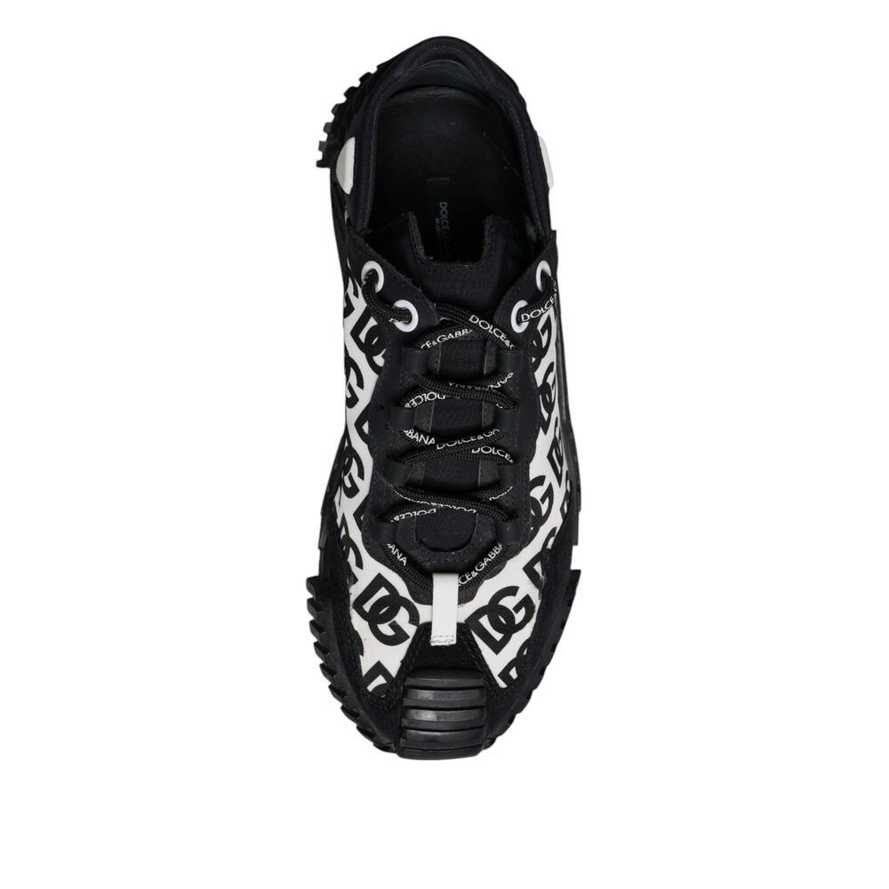 Dolce & Gabbana Dolce & Gabbana Black Logo Lace Up Low Top NS1 Sneakers Shoe Size US 8 / EU 41 - 8 Thumbnail