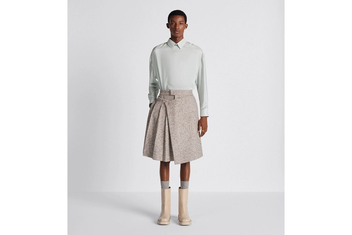Dior o1bcso1str1124 Pleated Kilt-Shorts in Beige Size US 40 / EU 56 - 4 Thumbnail