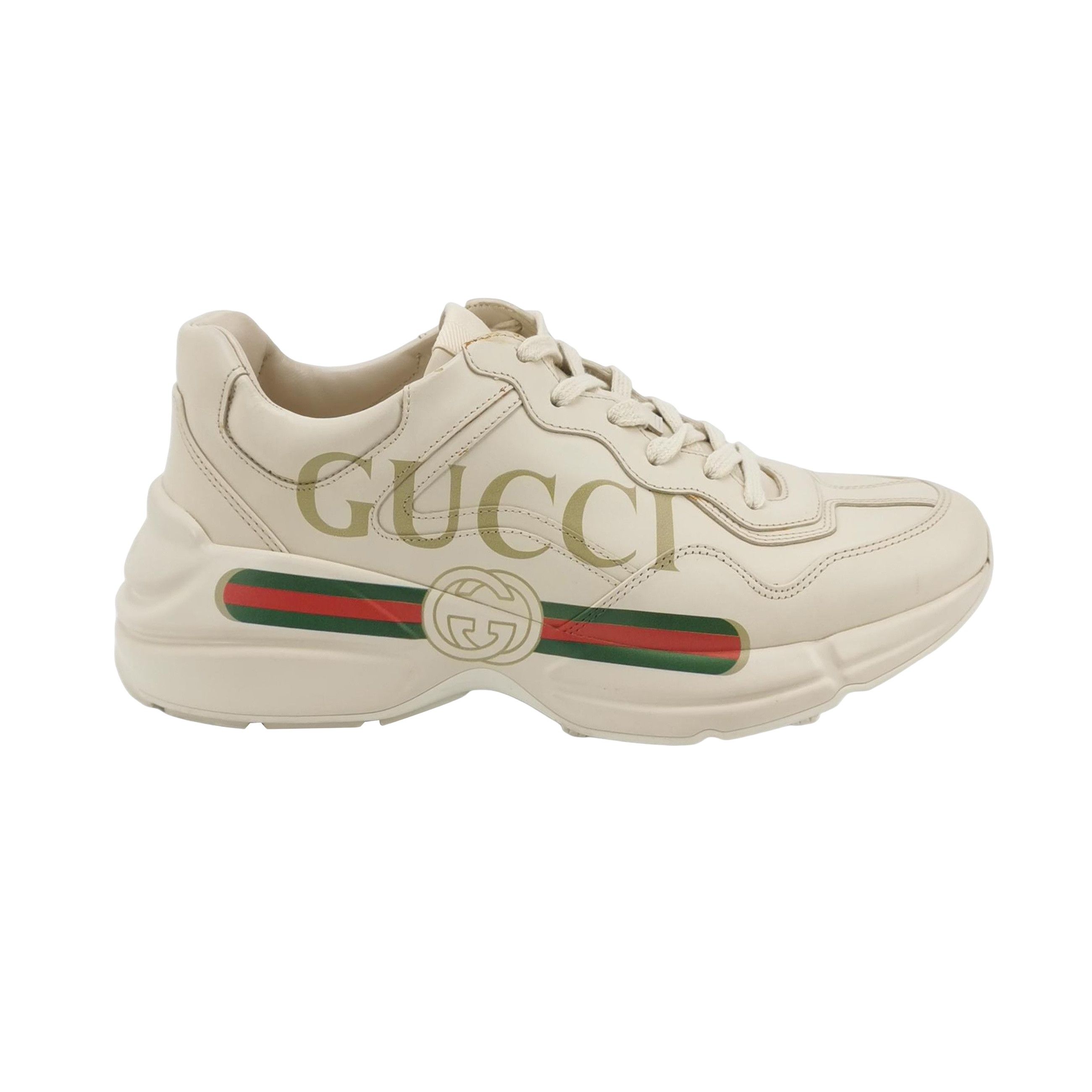 Gucci Gucci Rhyton Logo Leather Sneakers 41 Size US 8 / EU 41 - 1 Thumbnail