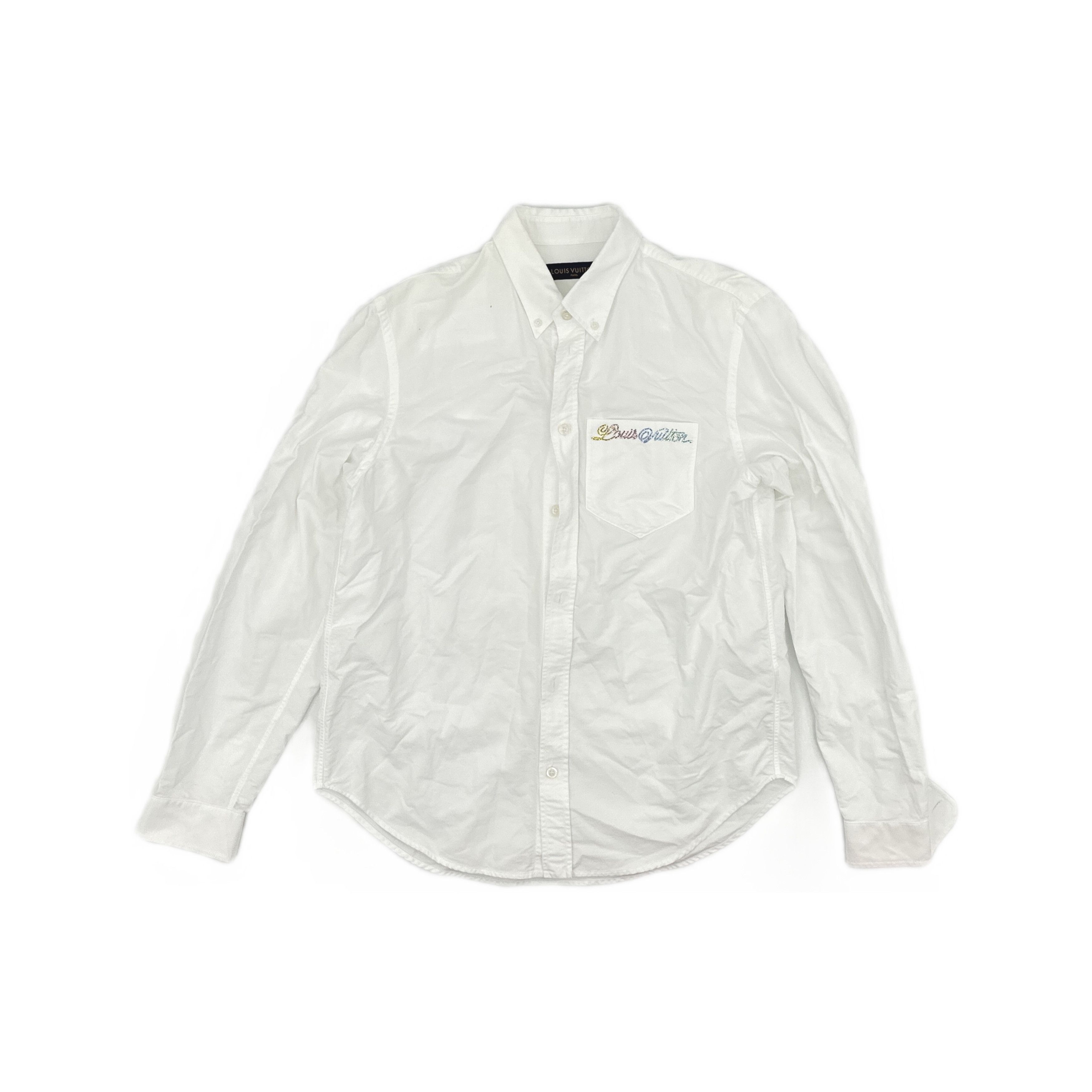 Louis Vuitton Louis Vuitton Script Logo Button Up Shirt Size L Size US L / EU 52-54 / 3 - 1 Thumbnail