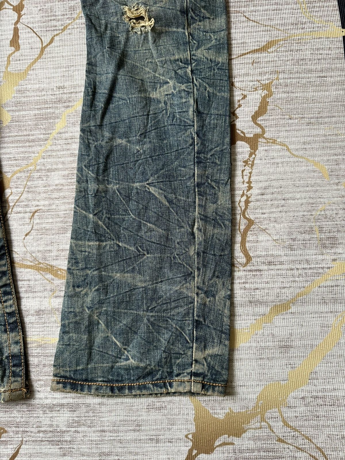 Japanese Brand FLARE Rattle Trap Claw Marks Distressed Curve Leg Denim Size US 32 / EU 48 - 7 Thumbnail