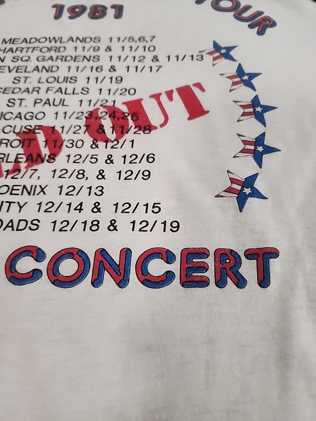Band Tees VINTAGE ROLLING STONES 1980 TOUR RAGLAN TSHIRT Size US L / EU 52-54 / 3 - 16 Thumbnail