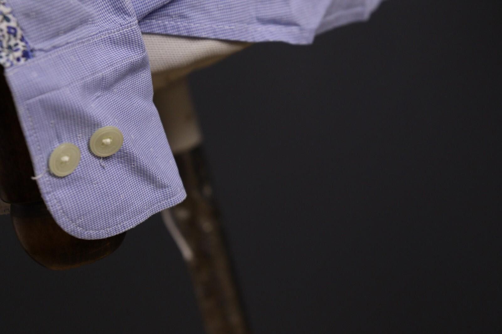Designer Hackett London Slim Fit Blue Button Down Shirt Size S Size US S / EU 44-46 / 1 - 6 Thumbnail