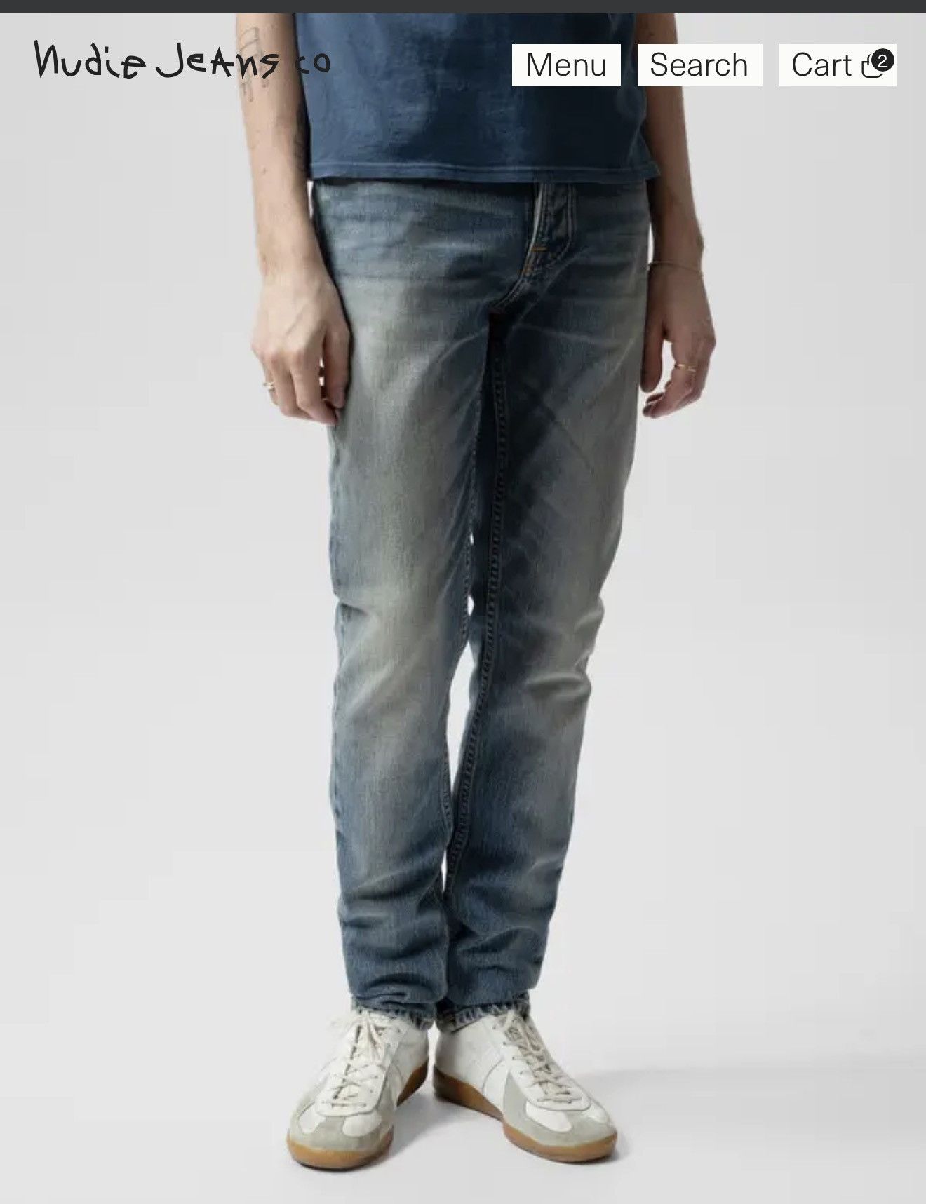 Nudie Jeans Nudie Jeans Solid Ollie Blue Clay Size US 38 / EU 54 - 2 Thumbnail