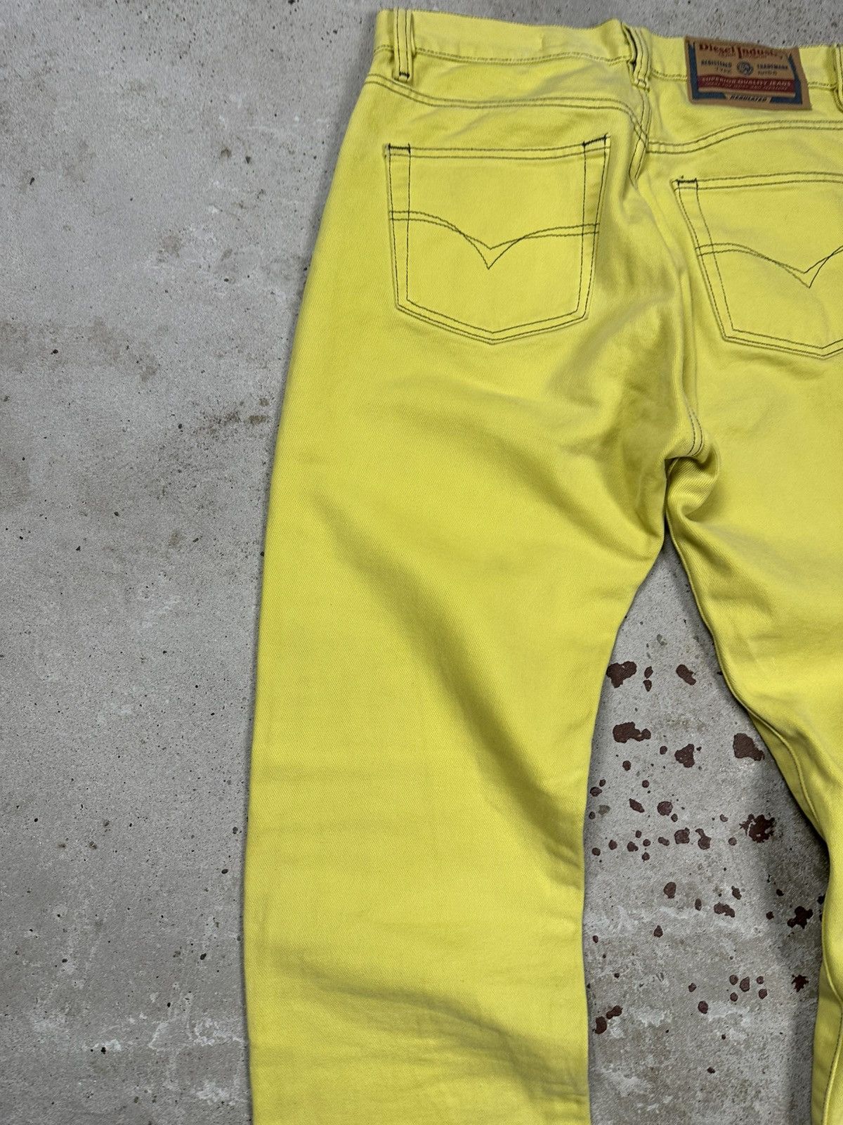 Diesel × Vintage Vintage 2001 Diesel Fellow Yellow Denim Pants Jeans Y2K Size US 30 / EU 46 - 15 Thumbnail