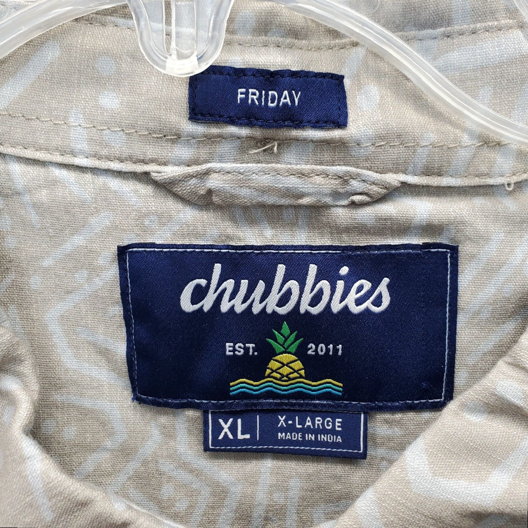 Chubbies Nike Chubbies Friday Shirt Mens XL Multi Geometric Short Sleeve Button Up Size US XL / EU 56 / 4 - 6 Thumbnail