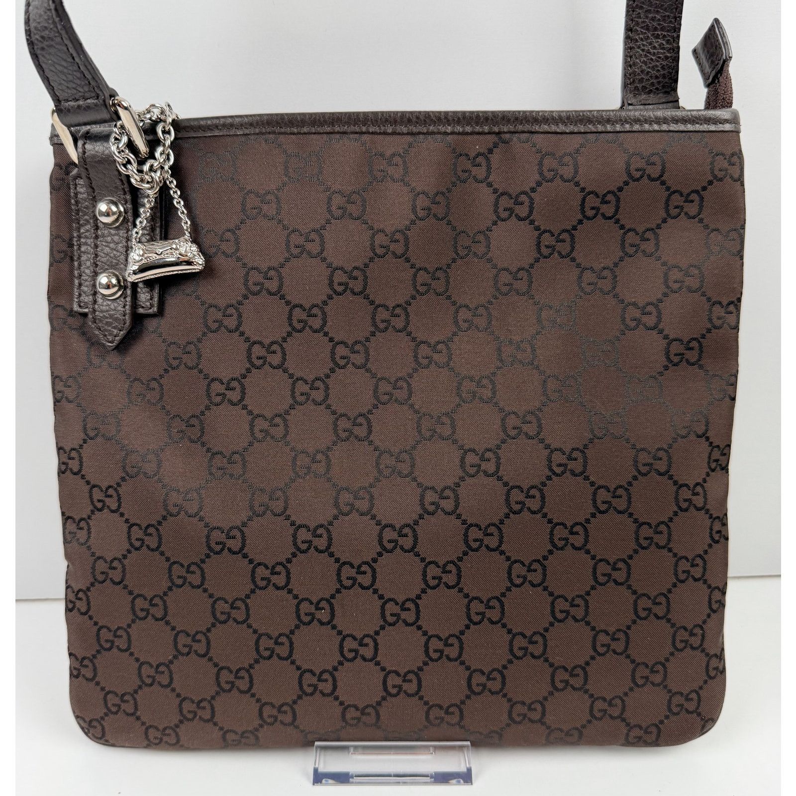 Gucci Gucci Monogram Jolicoeur Charm Messenger Crossbody brown bag Size ONE SIZE - 1 Thumbnail