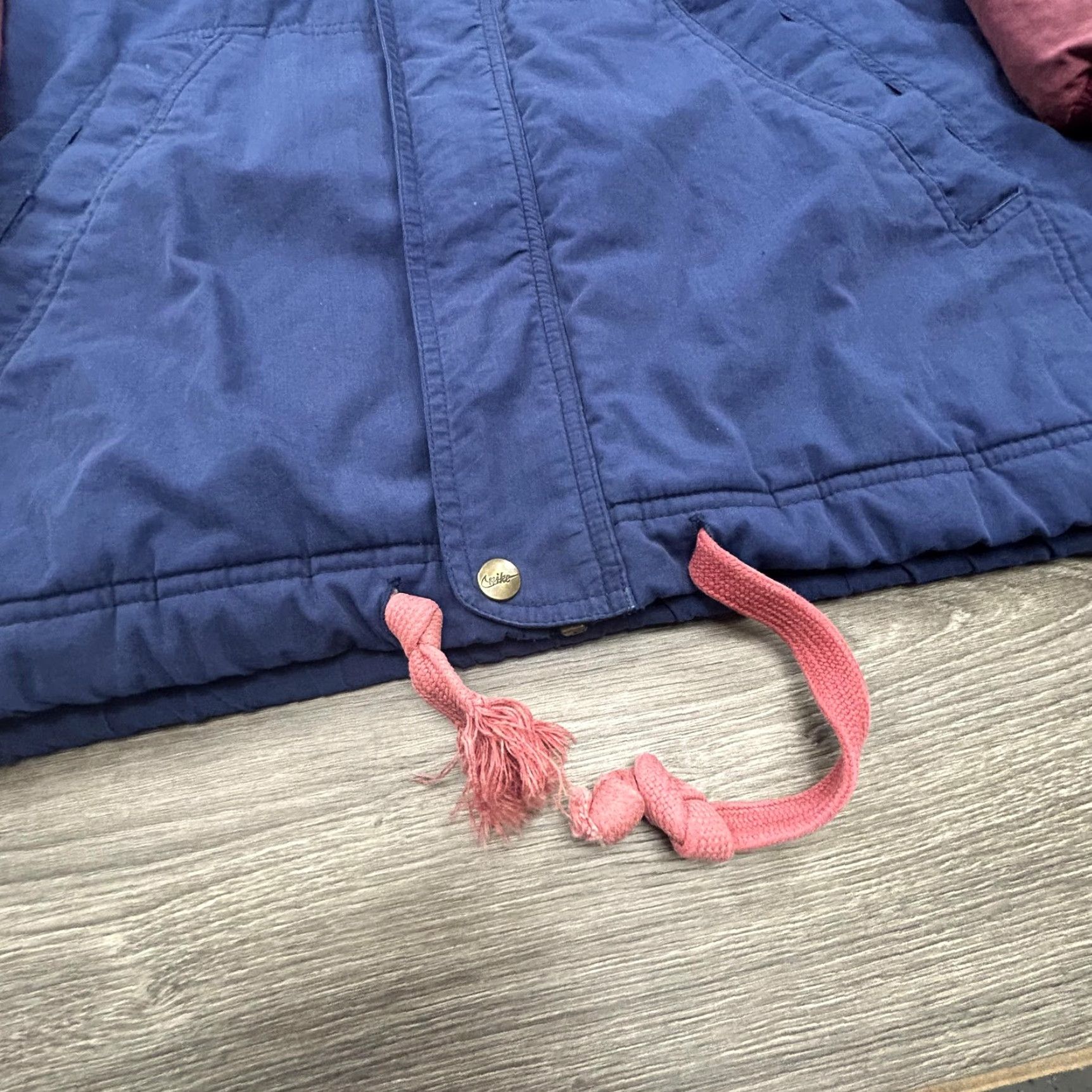 Nike VINTAGE Nike Jacket Mens S Hooded Quilted Parka Zip Swoosh 80s USA Navy Blue Burgundy Lining Pockets Cold-Weather Casual Size US S / EU 44-46 / 1 - 5 Thumbnail