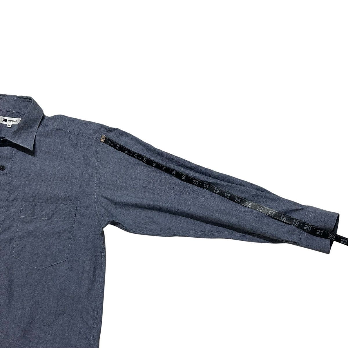 Issey Miyake 431 00s ISSEY MIYAKE IM PRODUCT shirt long sleeve blue M Size US M / EU 48-50 / 2 - 16 Thumbnail
