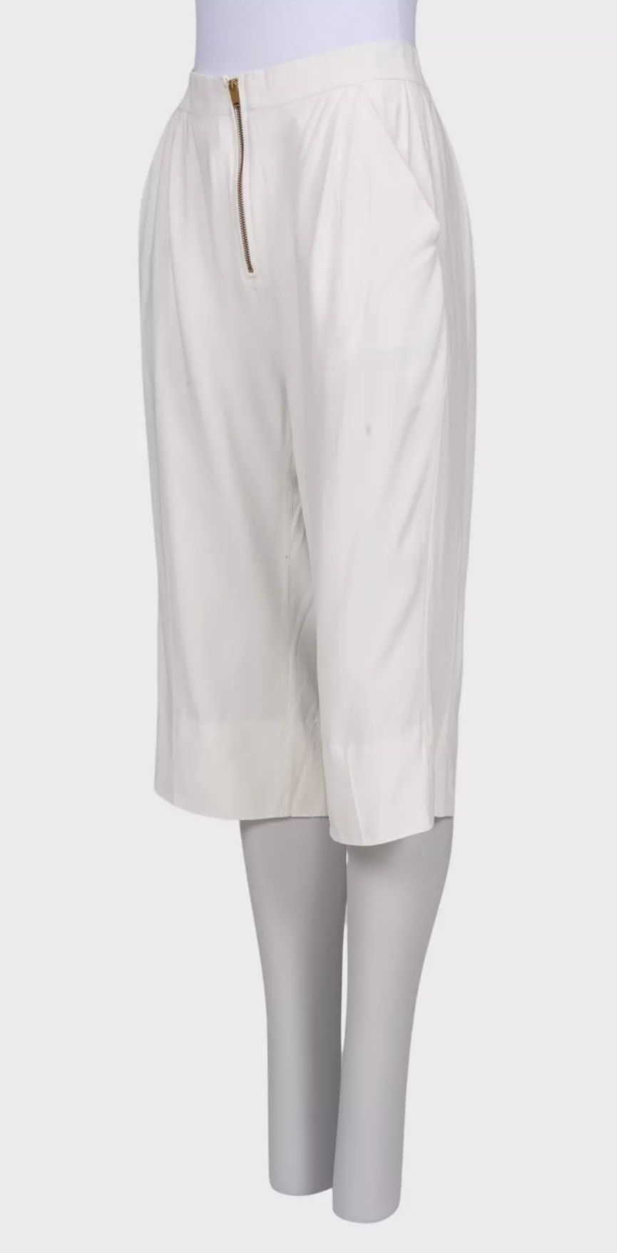 Celine Celine Fluid Viscose Acetate Bermuda Culottes Size 26" / US 2 / IT 38 - 2 Thumbnail
